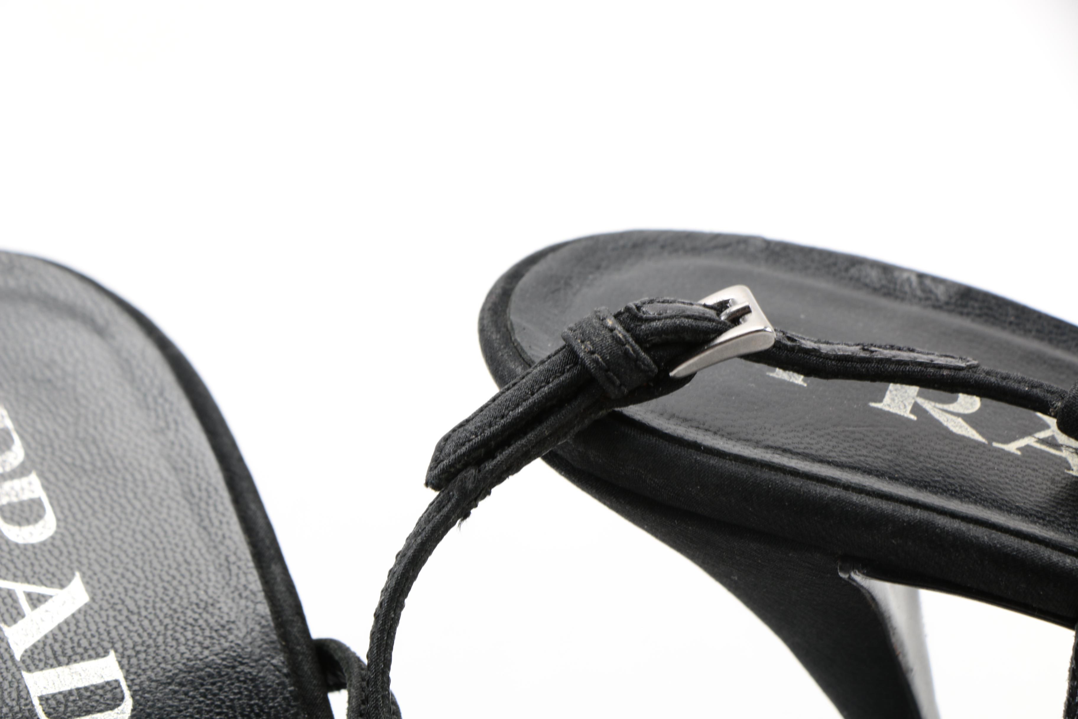 Prada Satin Heeled Sandals