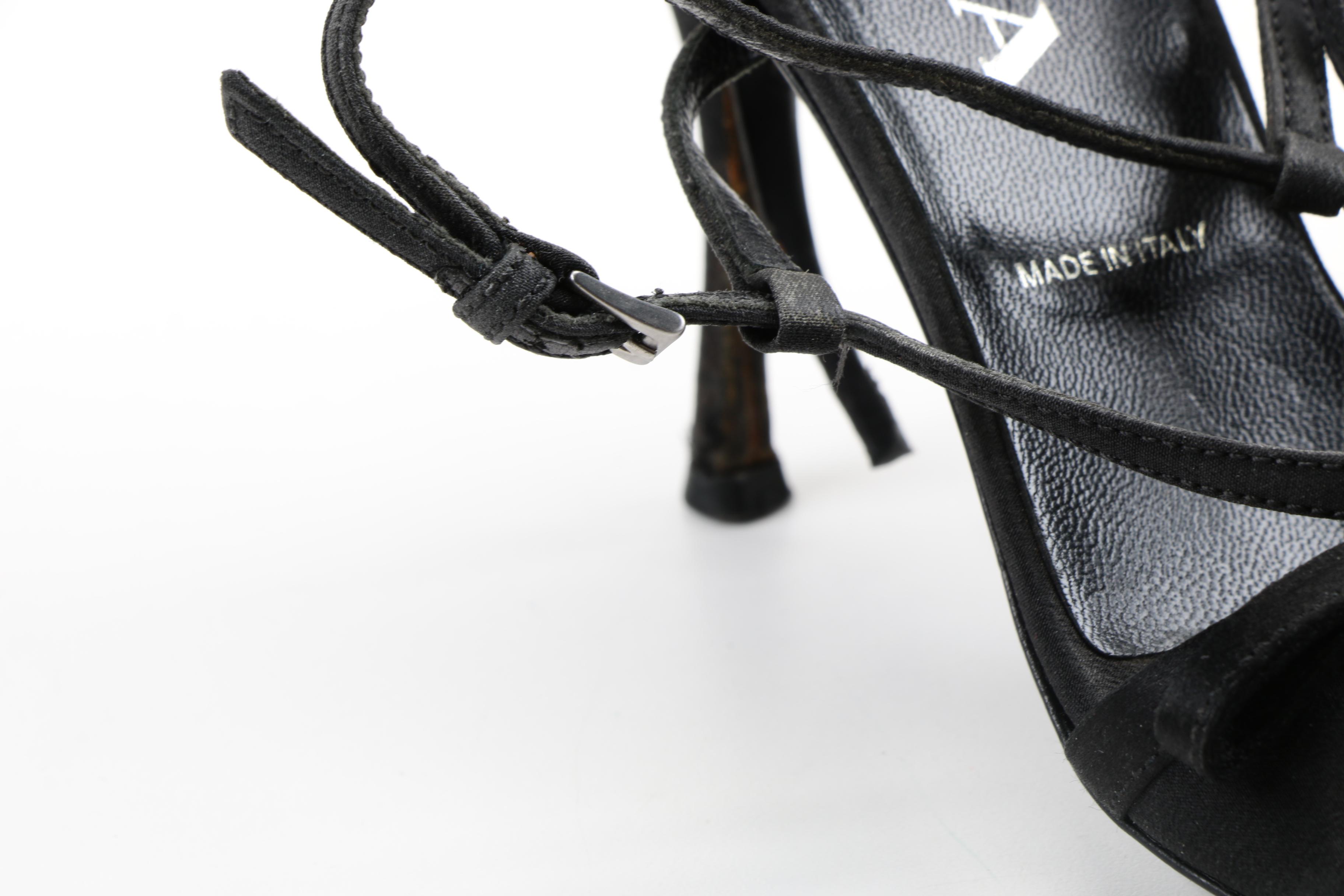 Prada Satin Heeled Sandals