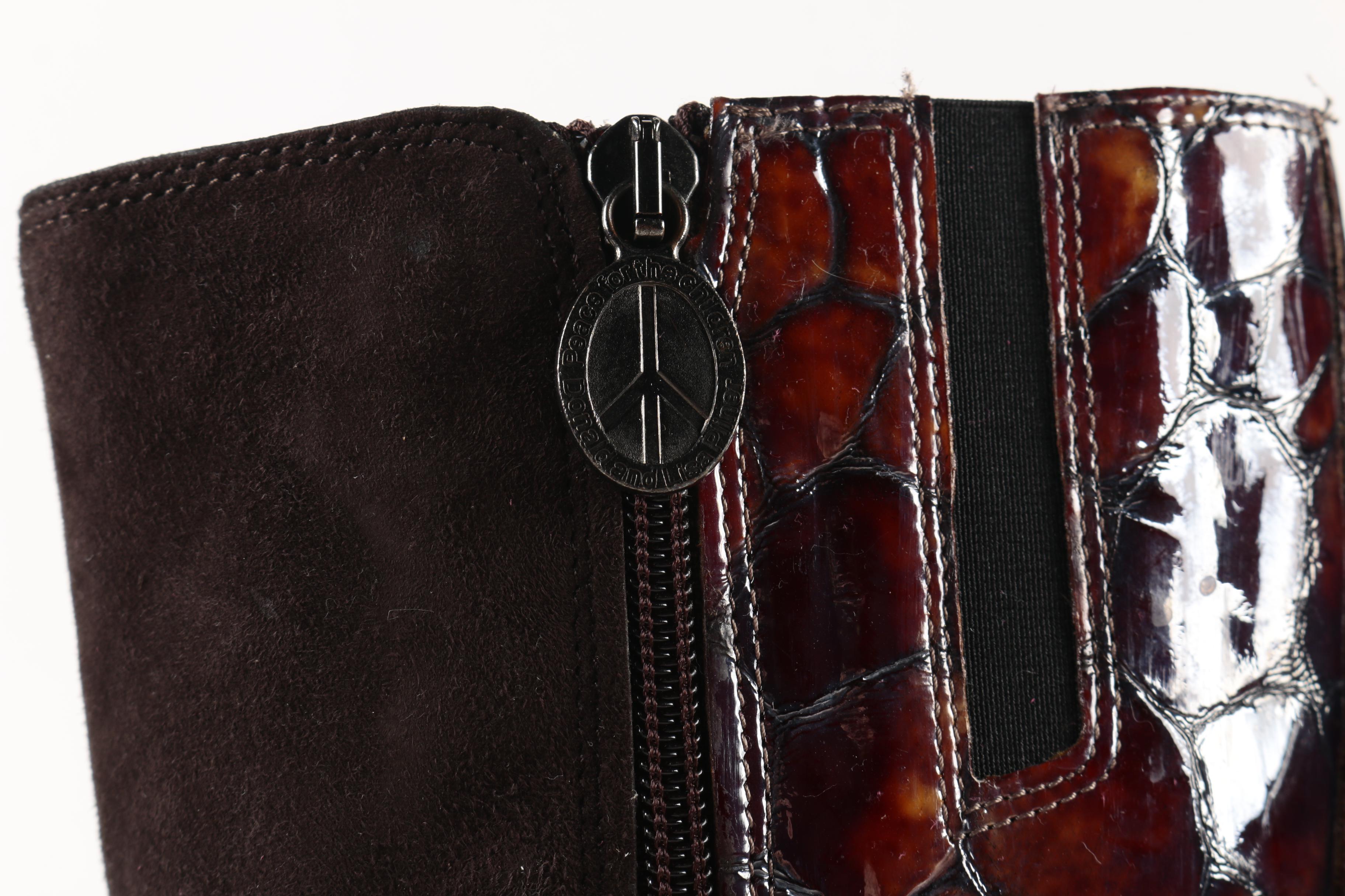 Donald J. Pliner Dark Brown Suede "Vida" Boots