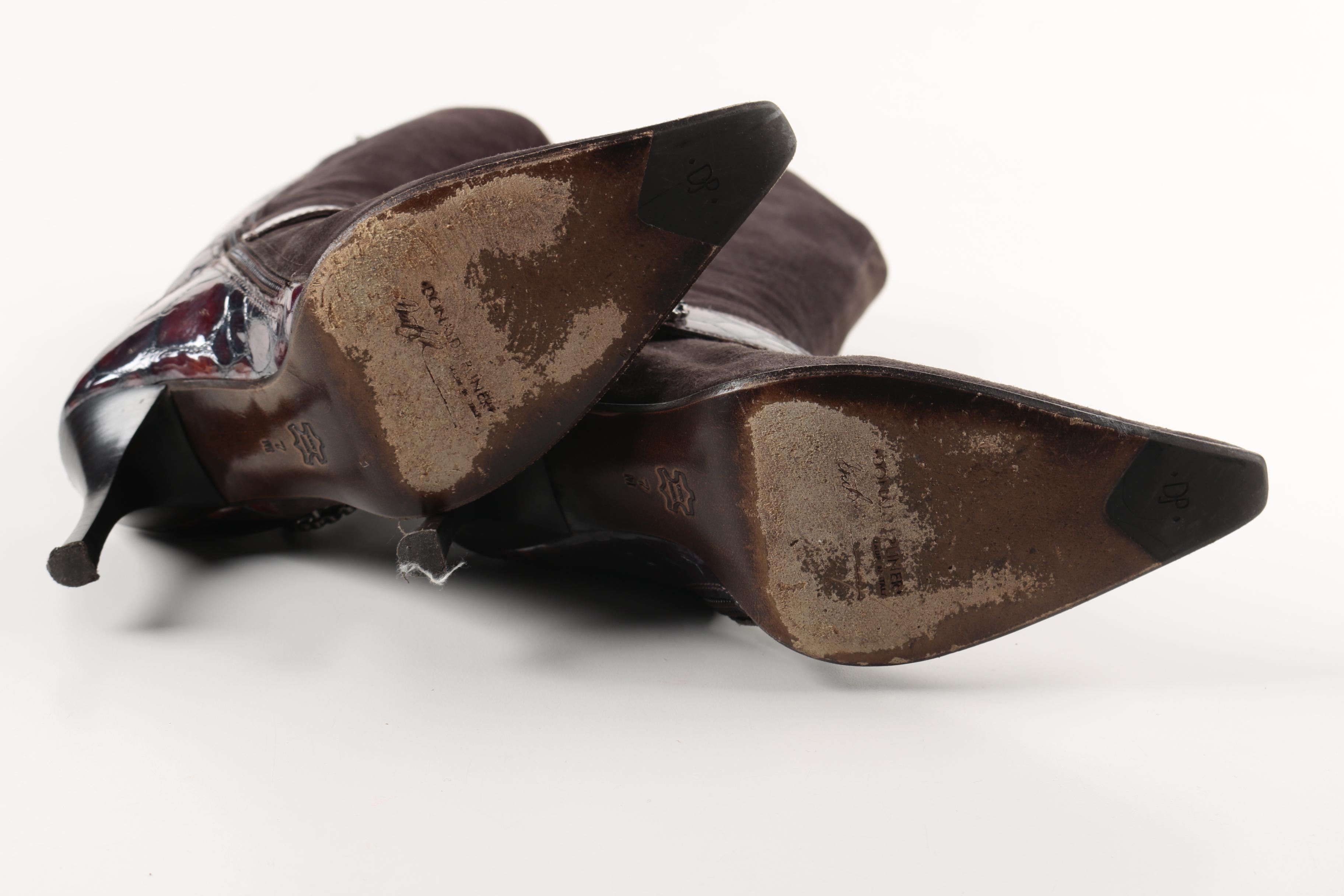 Donald J. Pliner Dark Brown Suede "Vida" Boots