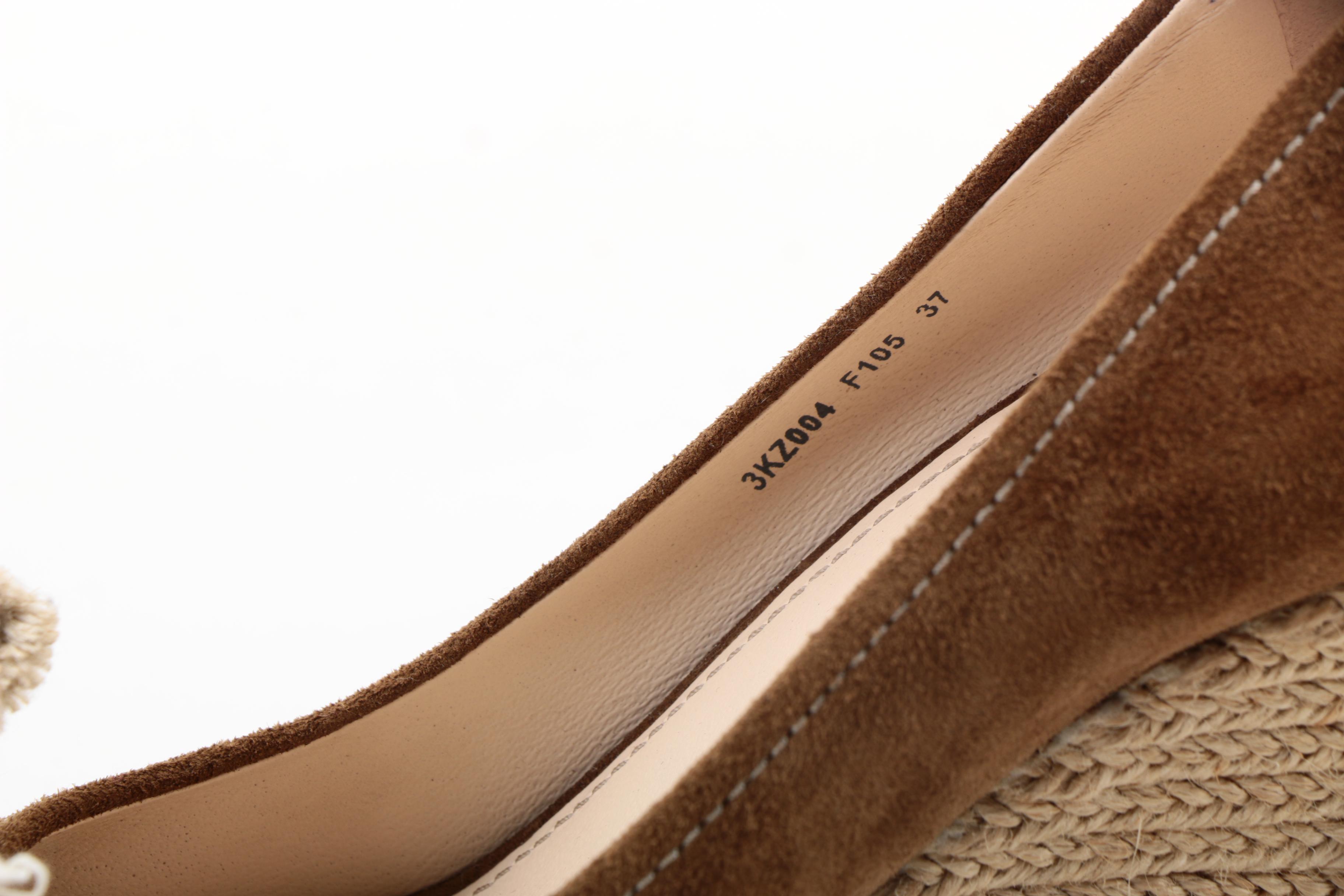 Prada Suede Espadrille Wedges