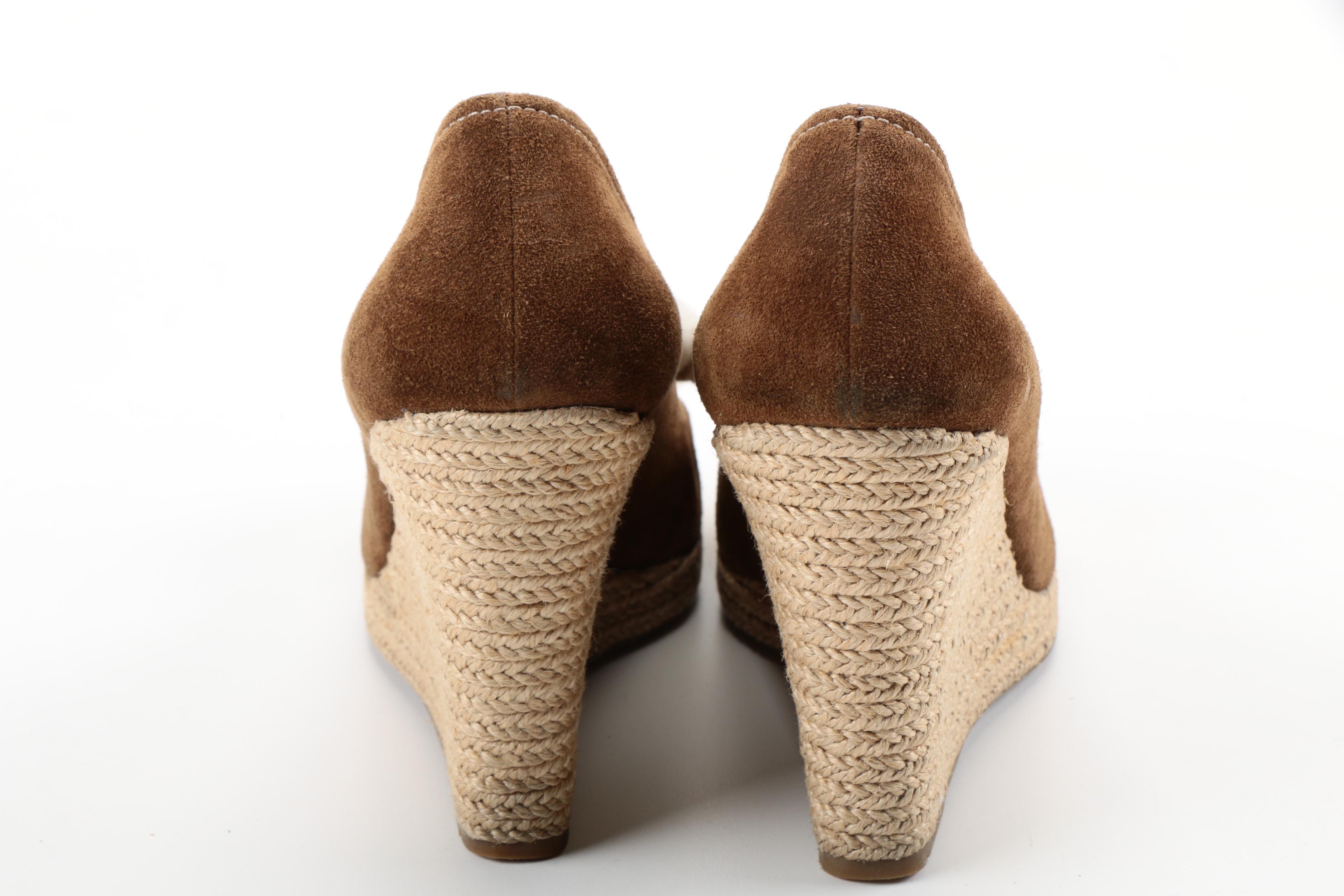 Prada Suede Espadrille Wedges