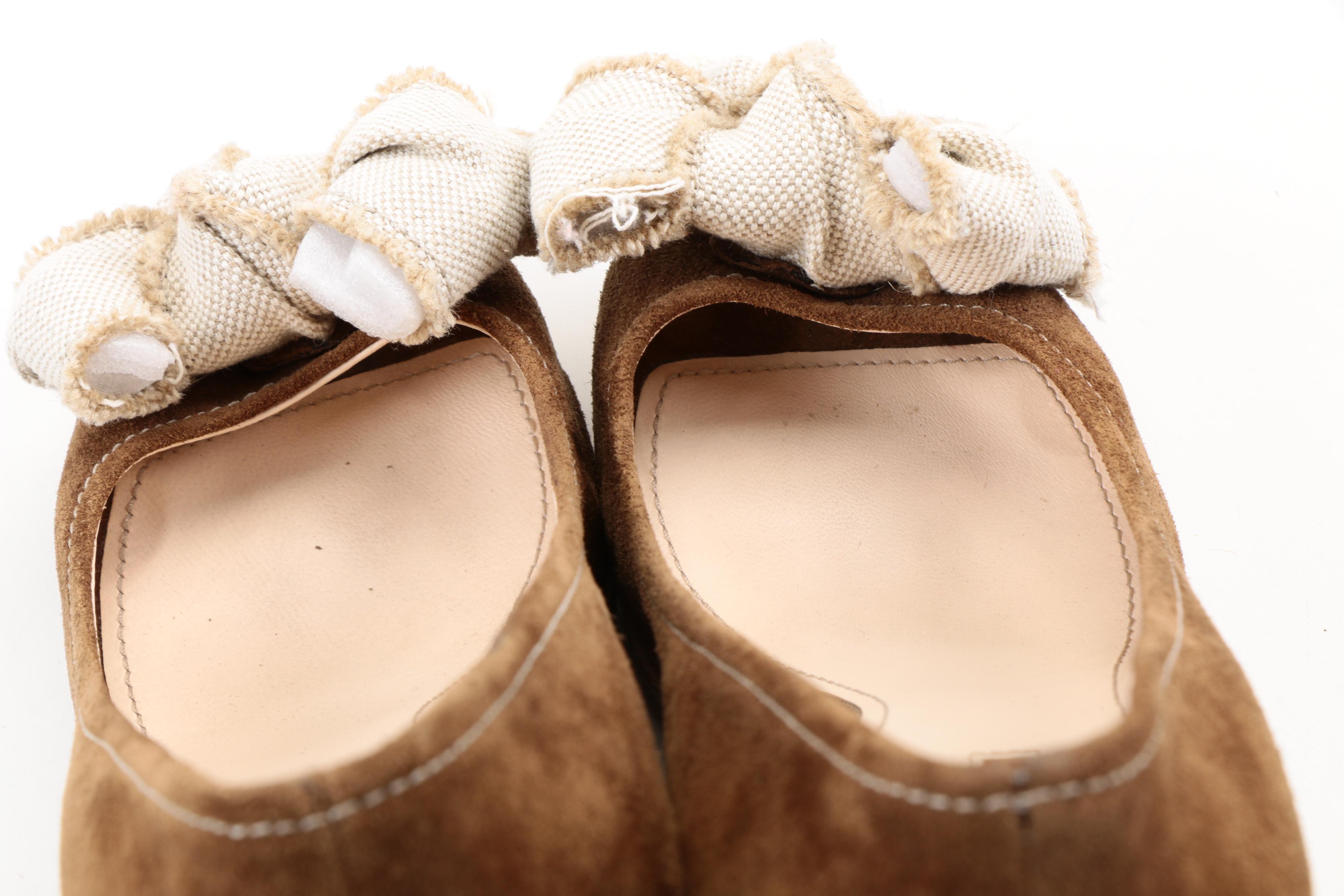 Prada Suede Espadrille Wedges