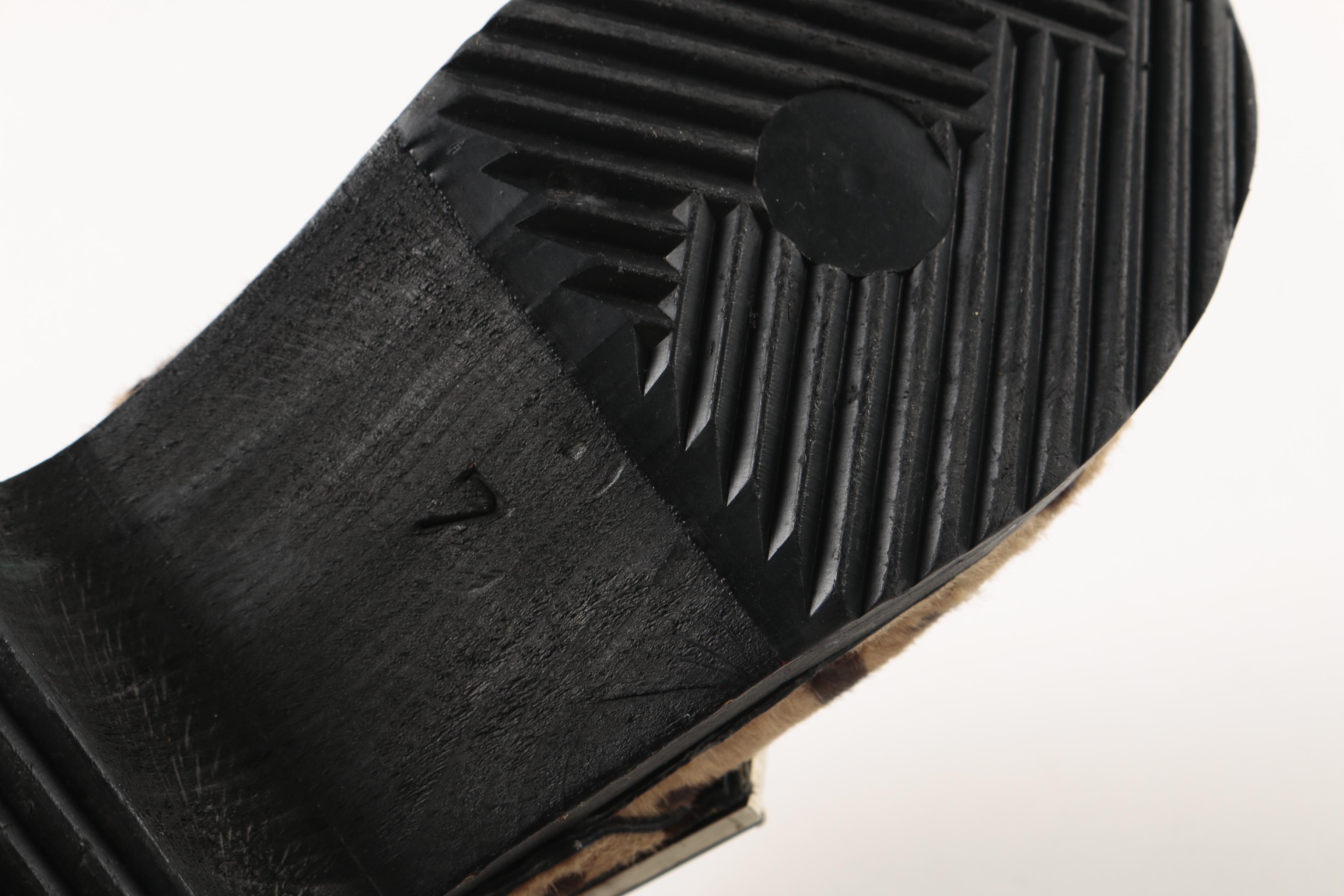 Women's Fendi Dyed Pony Hair Clogs