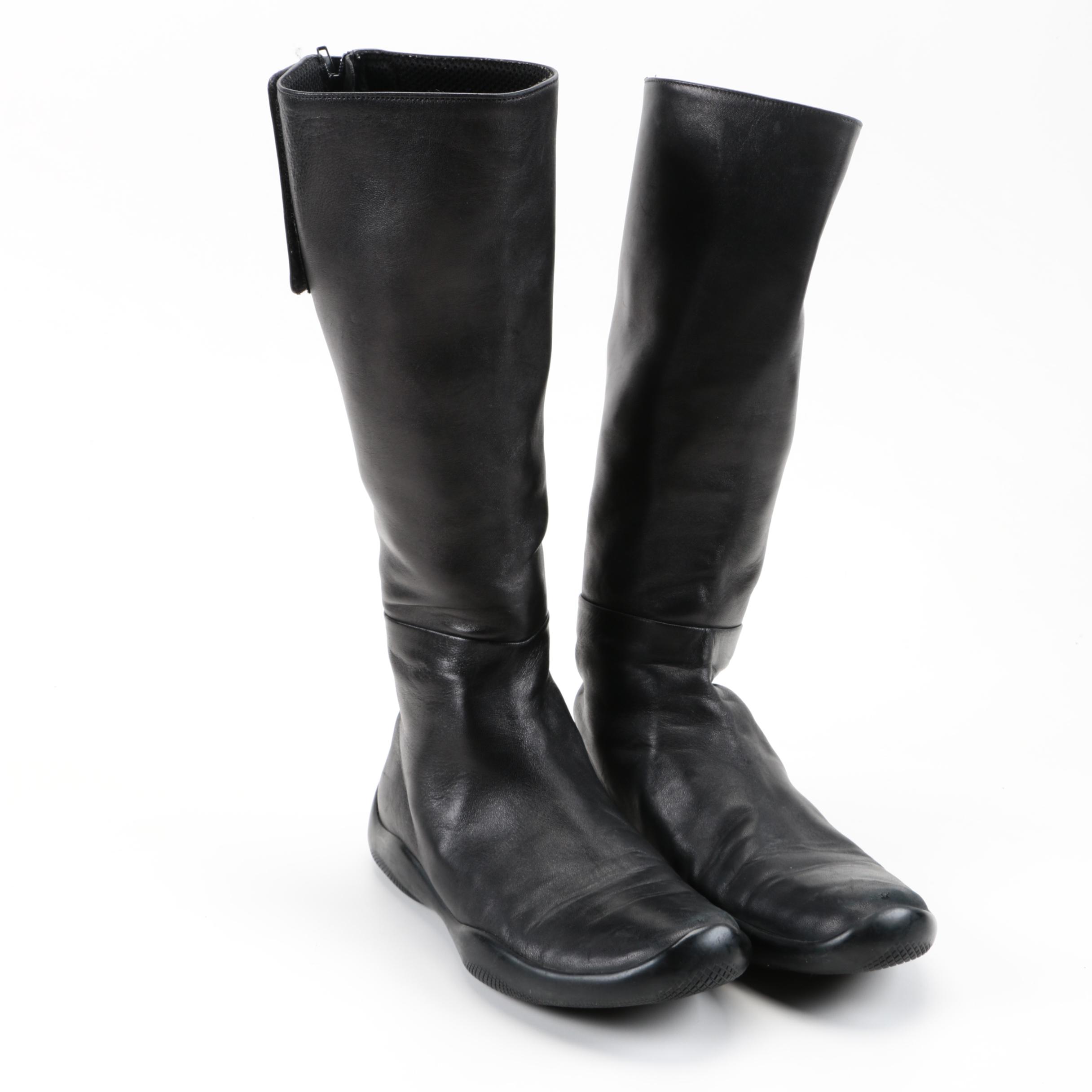 Women's Prada Black Leather Boots