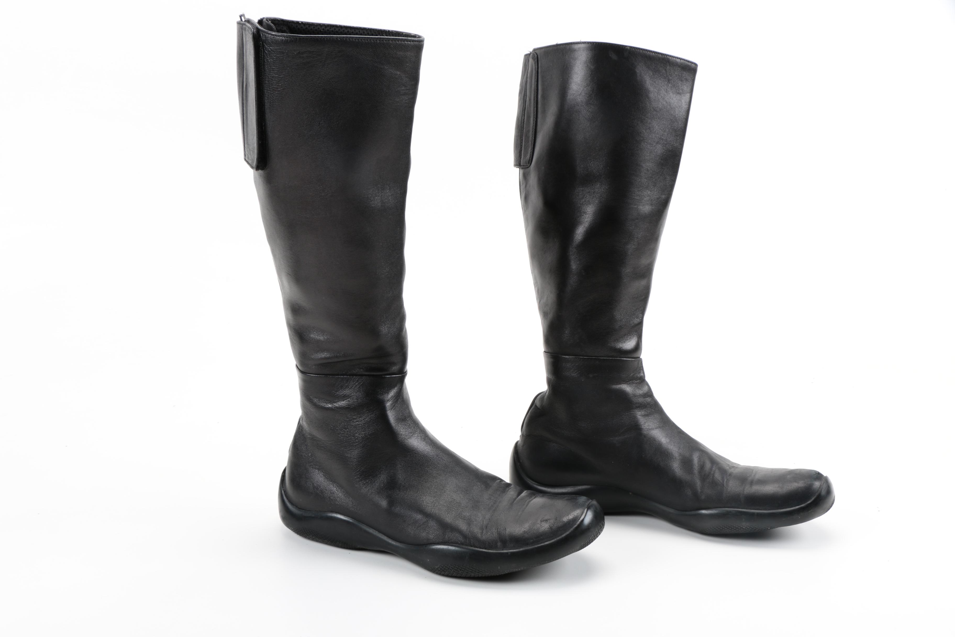 Women's Prada Black Leather Boots