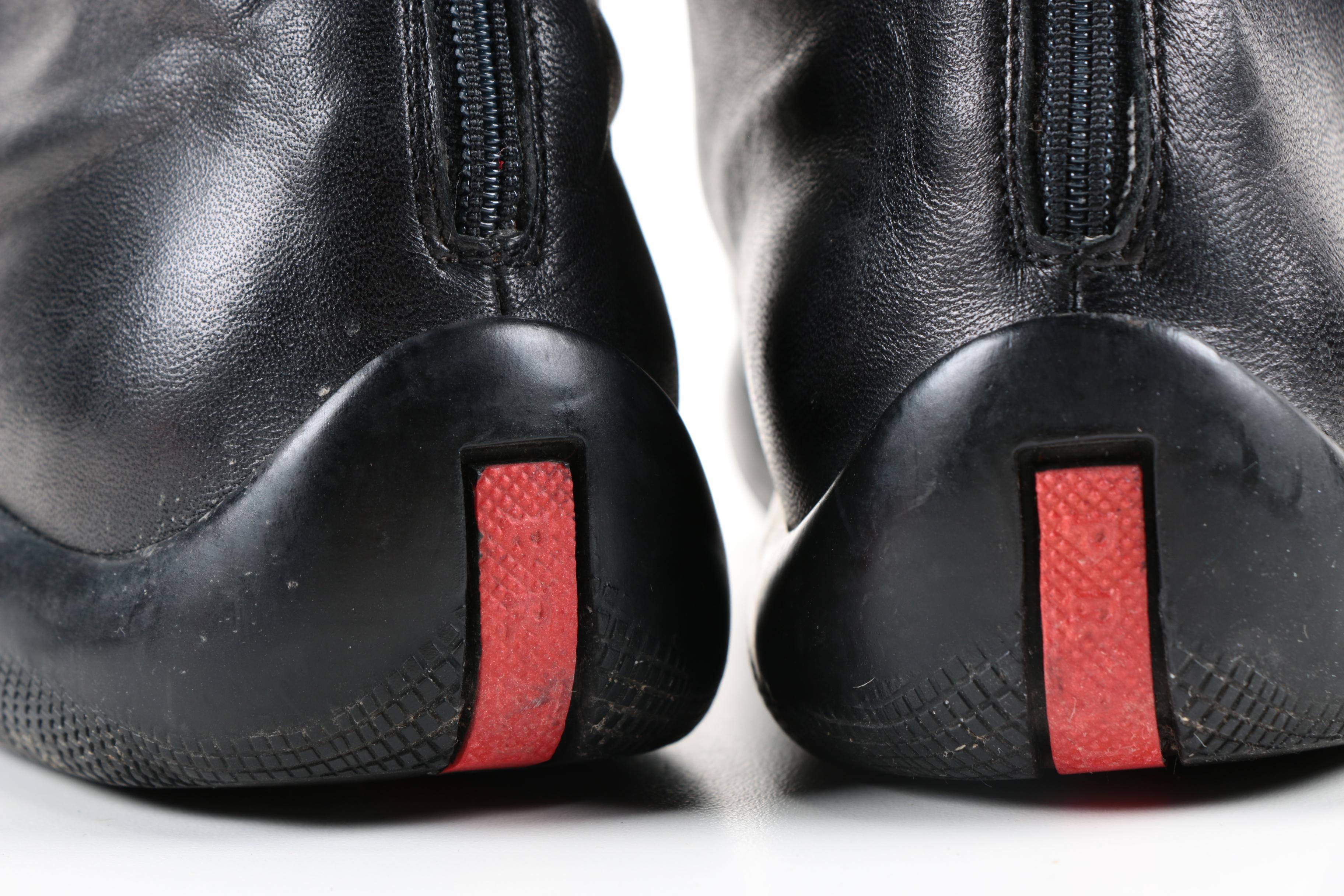 Women's Prada Black Leather Boots