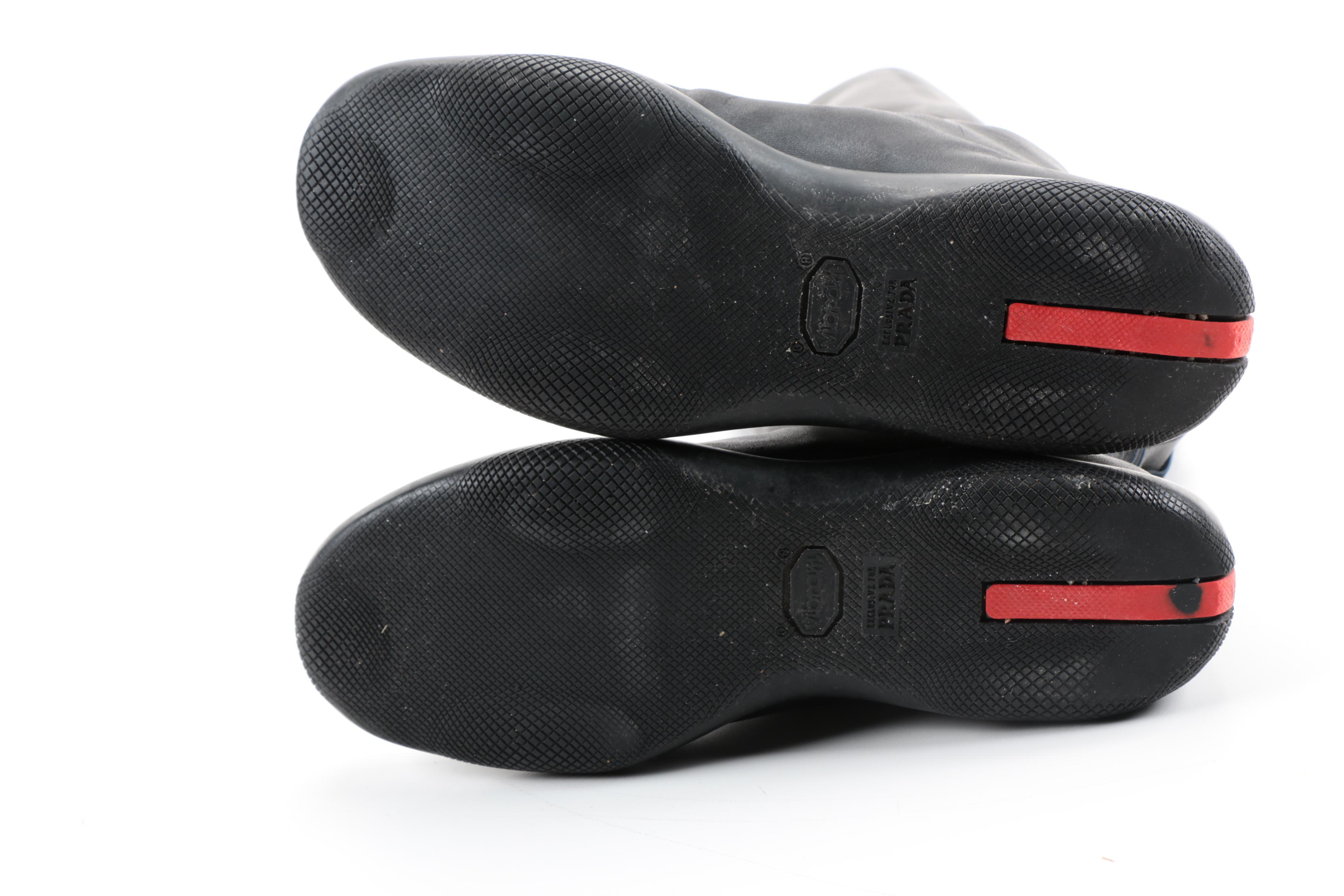 Women's Prada Black Leather Boots