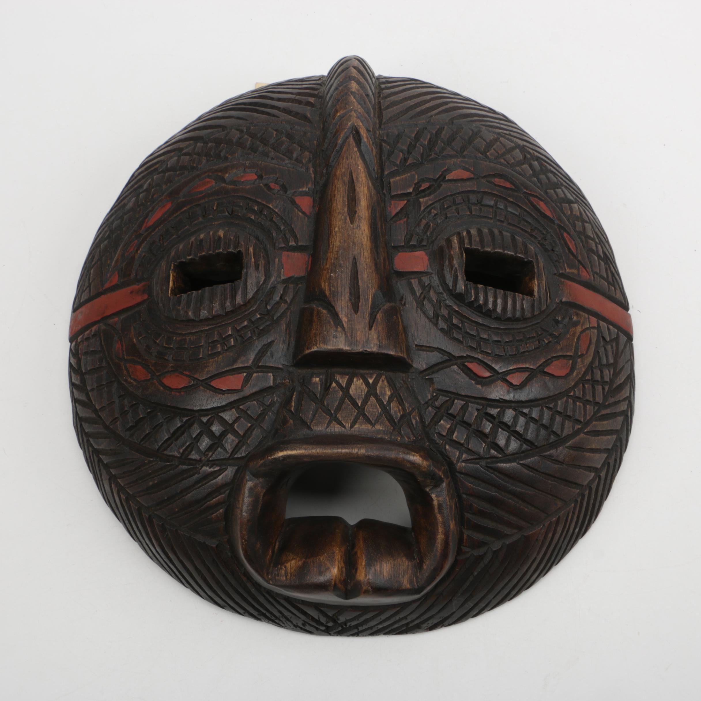 Carved Wood Hausa Mask From Ghana