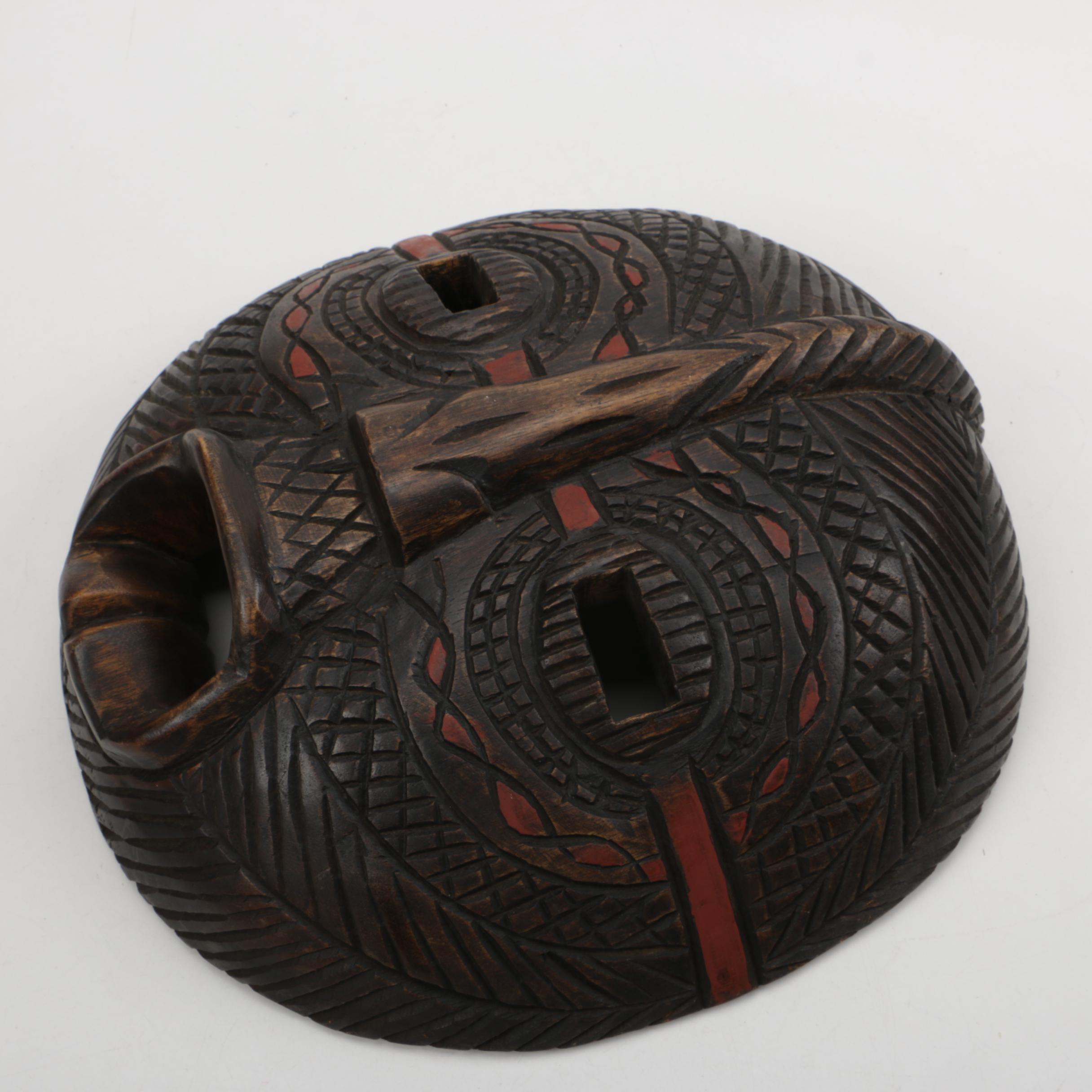 Carved Wood Hausa Mask From Ghana