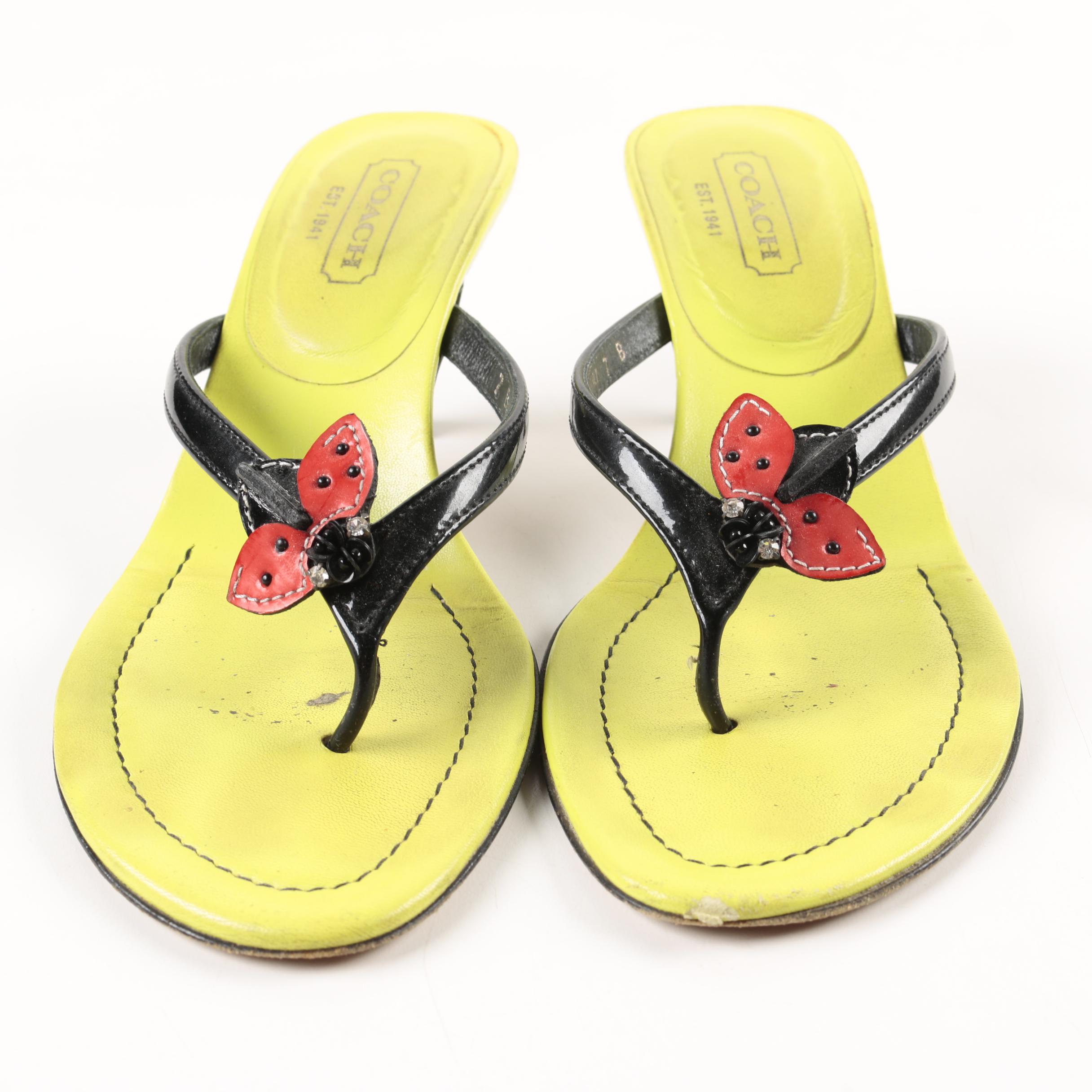 Coach Dorian Kitten Heels and Havana Wedge Sandals