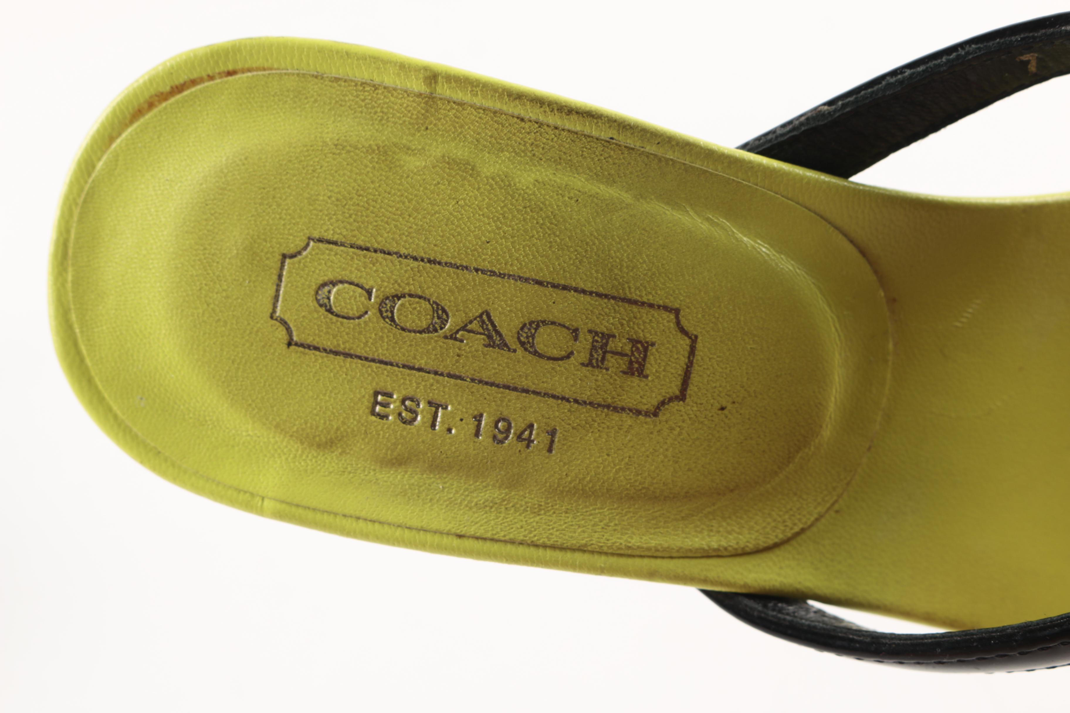 Coach Dorian Kitten Heels and Havana Wedge Sandals