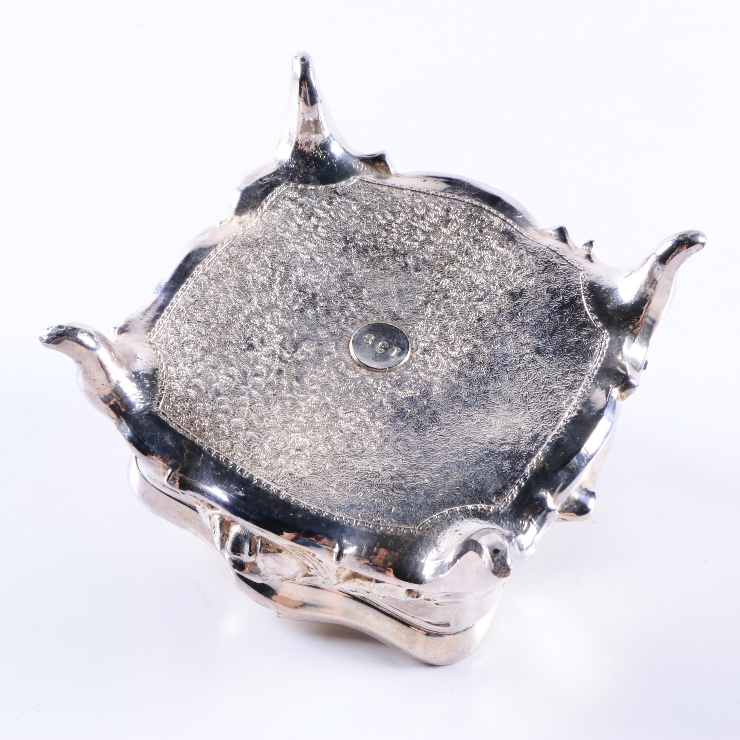 Art Nouveau Silver Plate Jewelry Casket