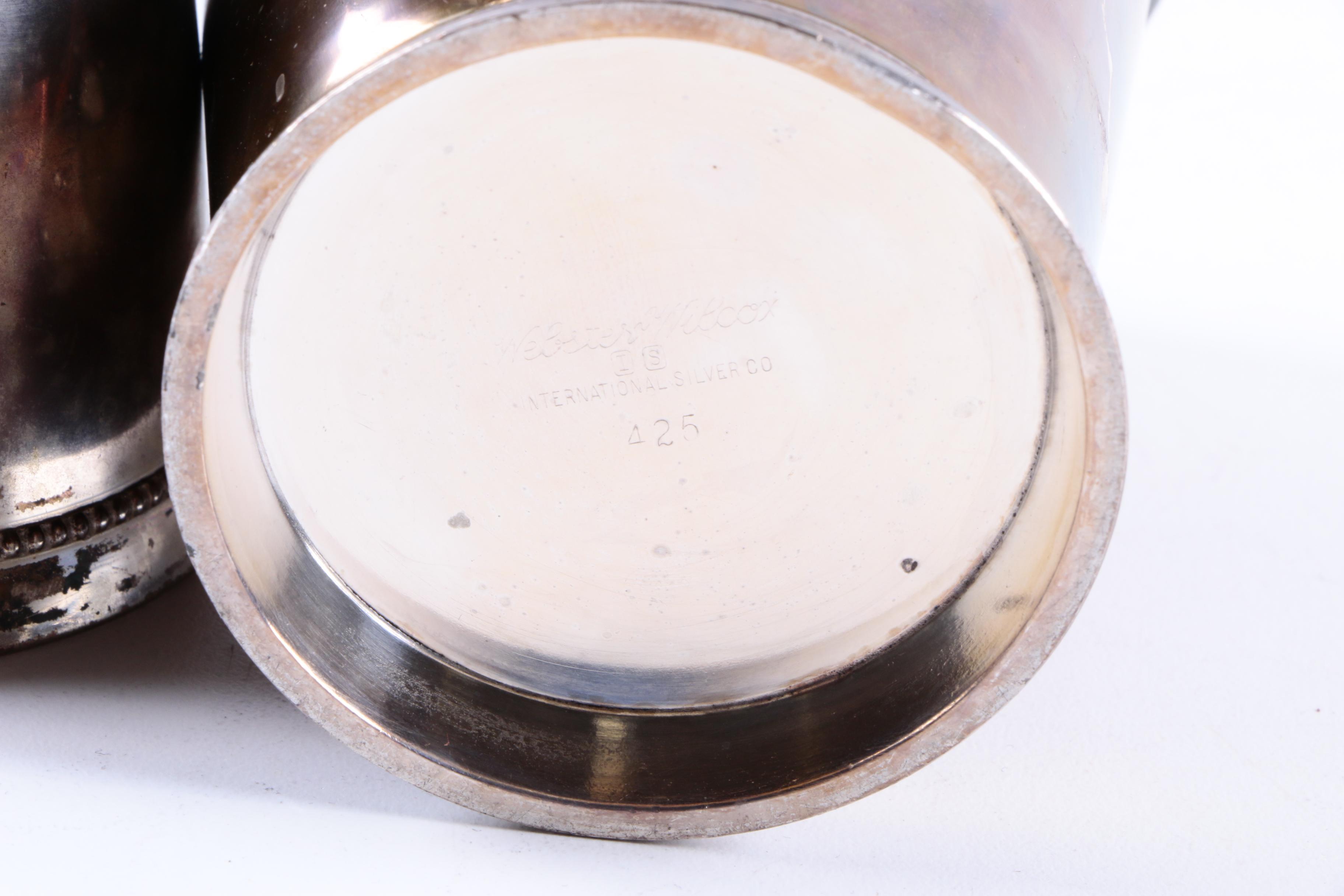Silver Plate and Silver Tone Julep Cups Featuring International Silver Co.