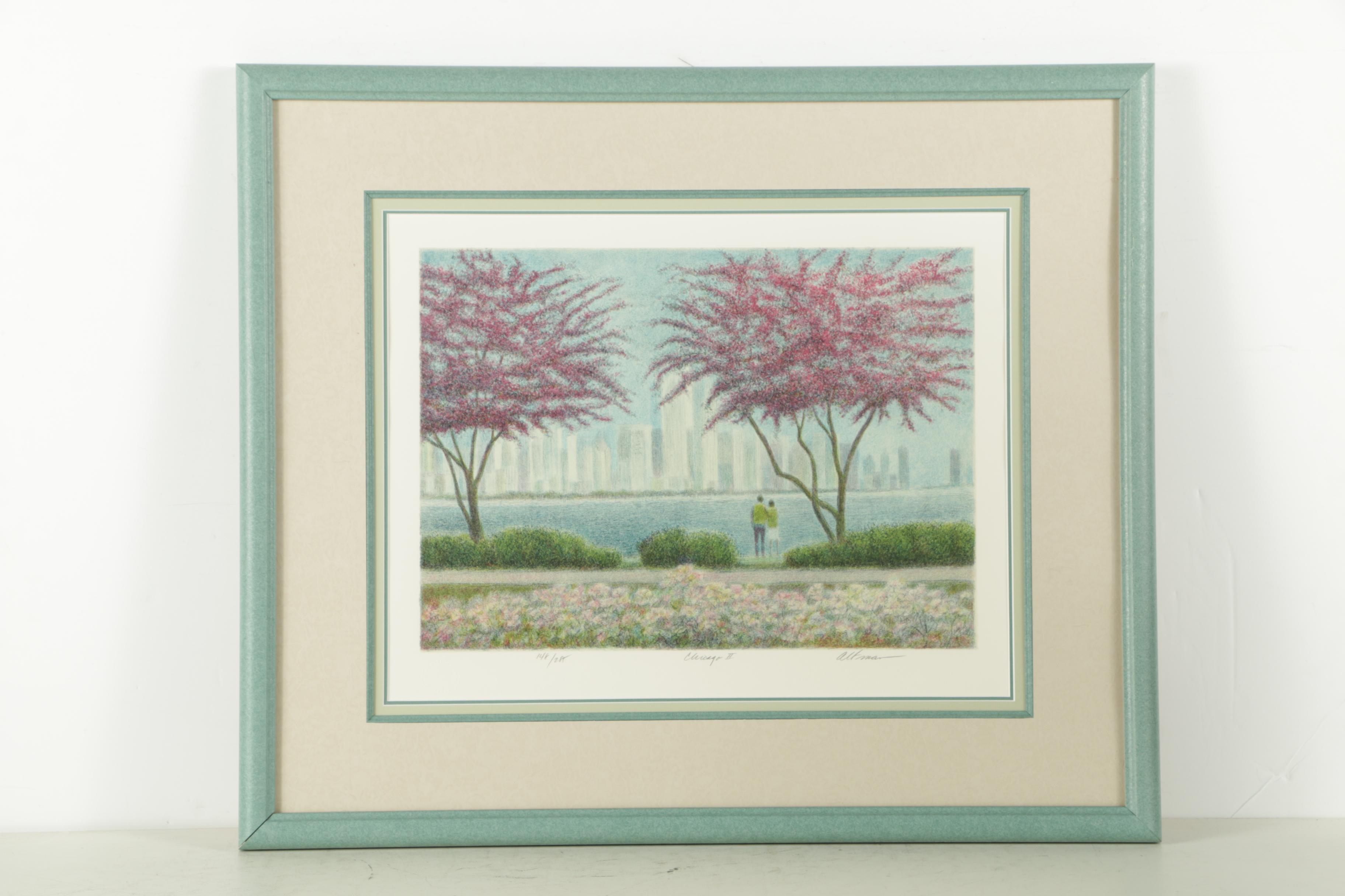 Harold Altman Drawing and Limited Edition Lithograph "Chicago II"
