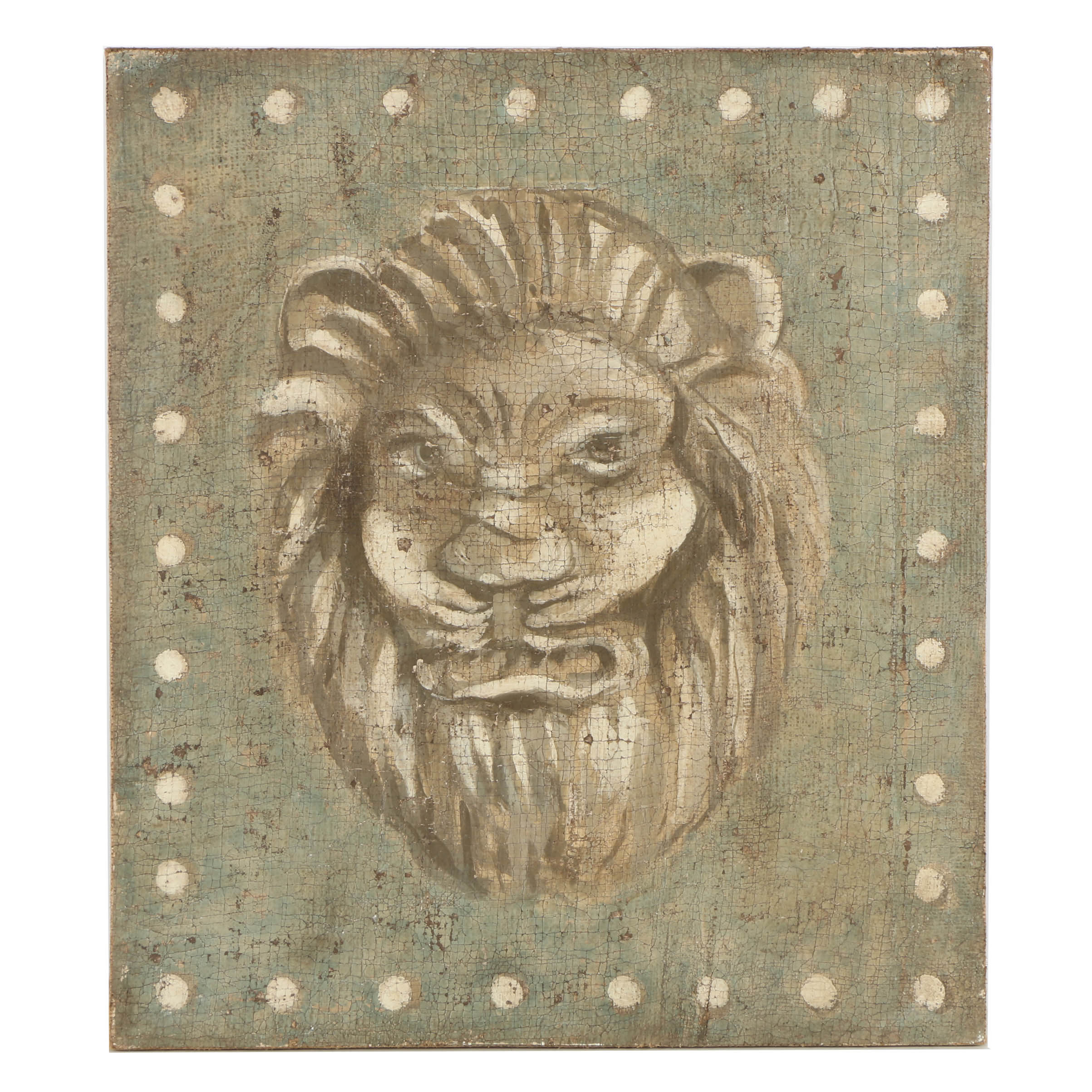 Jacques Lamy Fresco Painting on Burlap