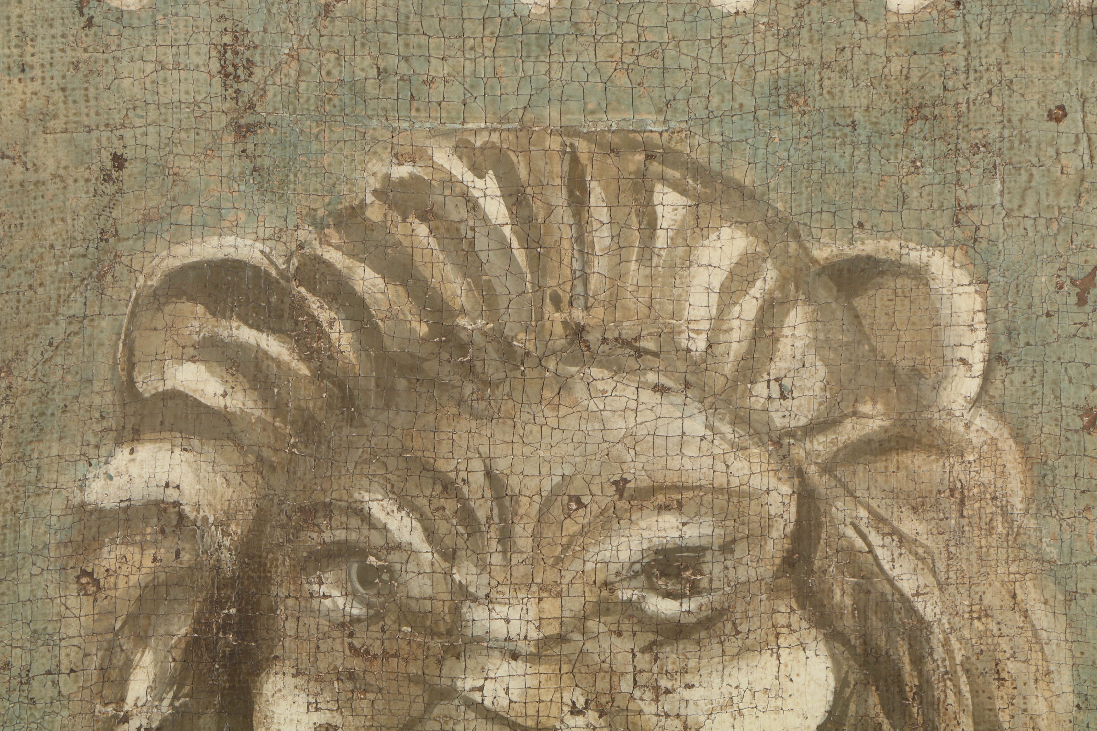 Jacques Lamy Fresco Painting on Burlap