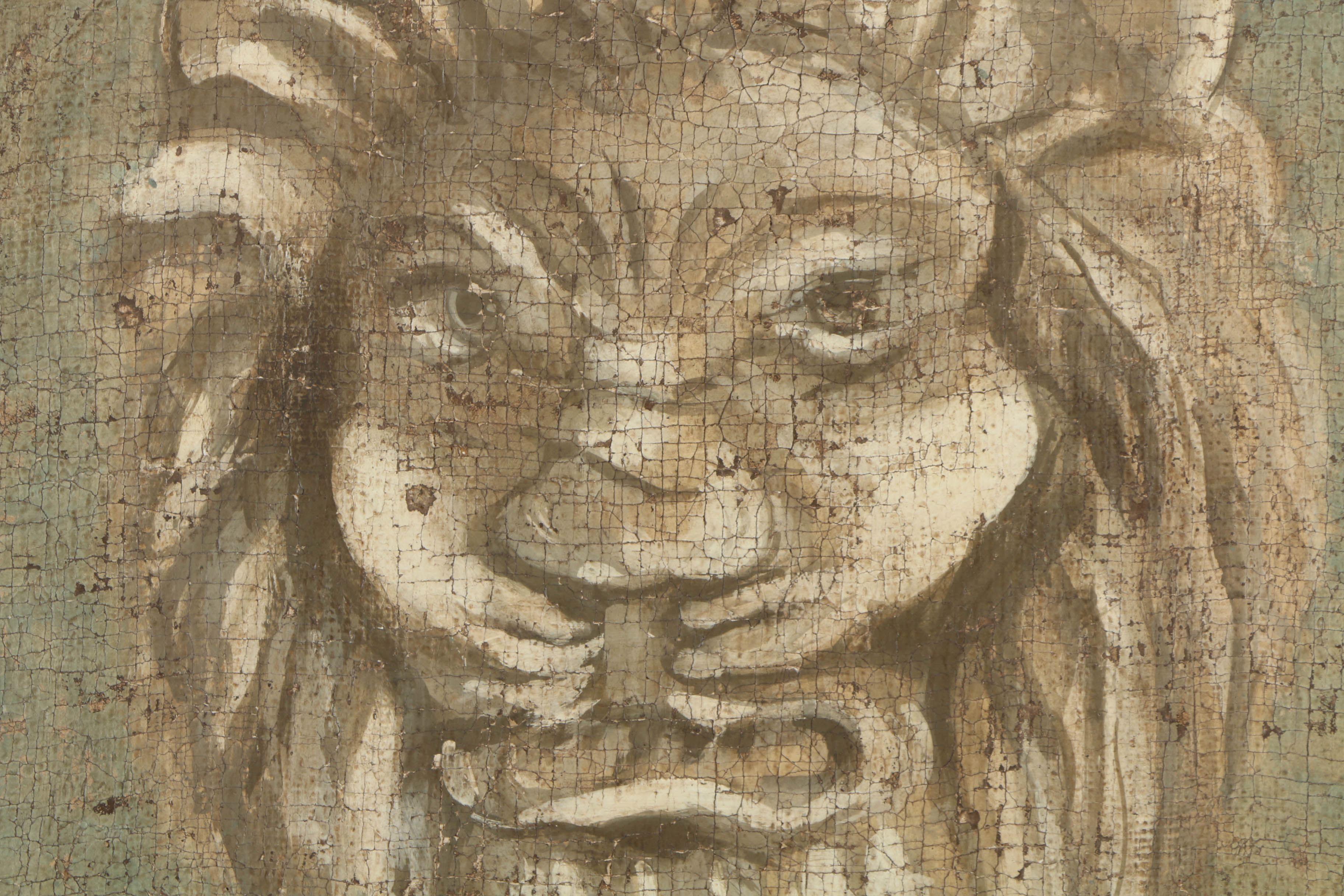 Jacques Lamy Fresco Painting on Burlap