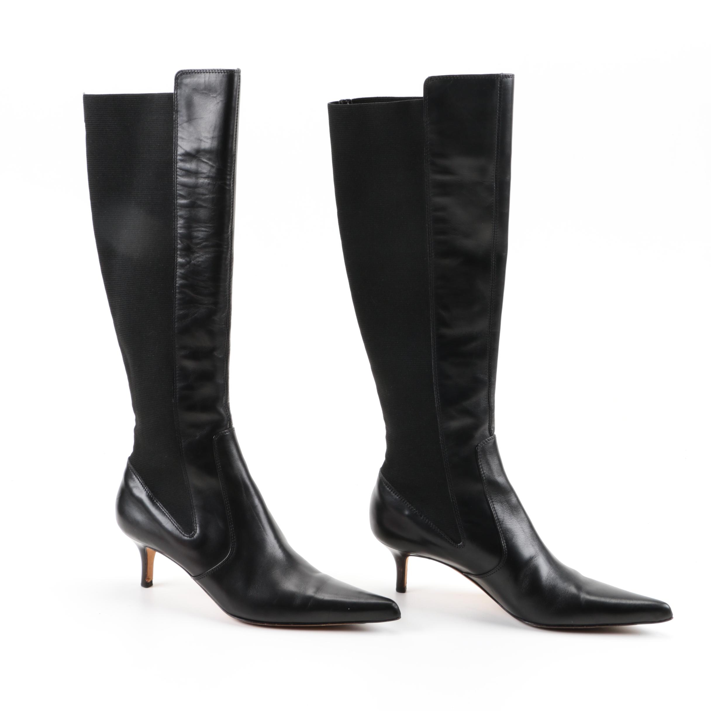 YSL Black Leather Boots