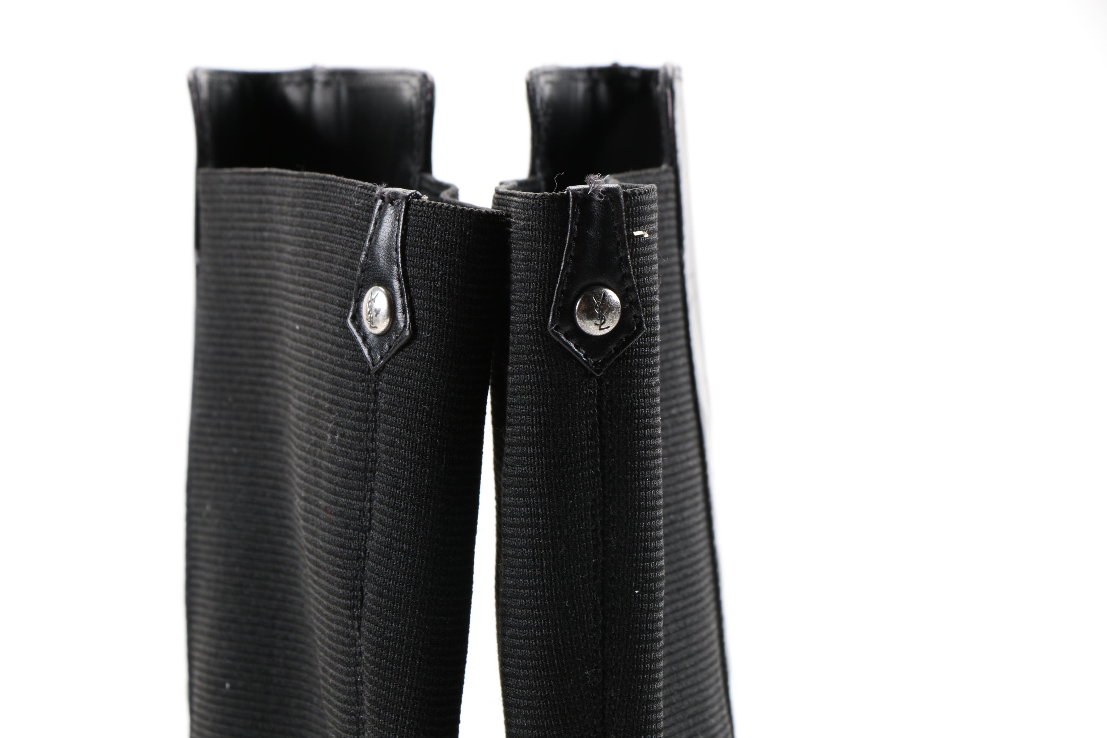 YSL Black Leather Boots