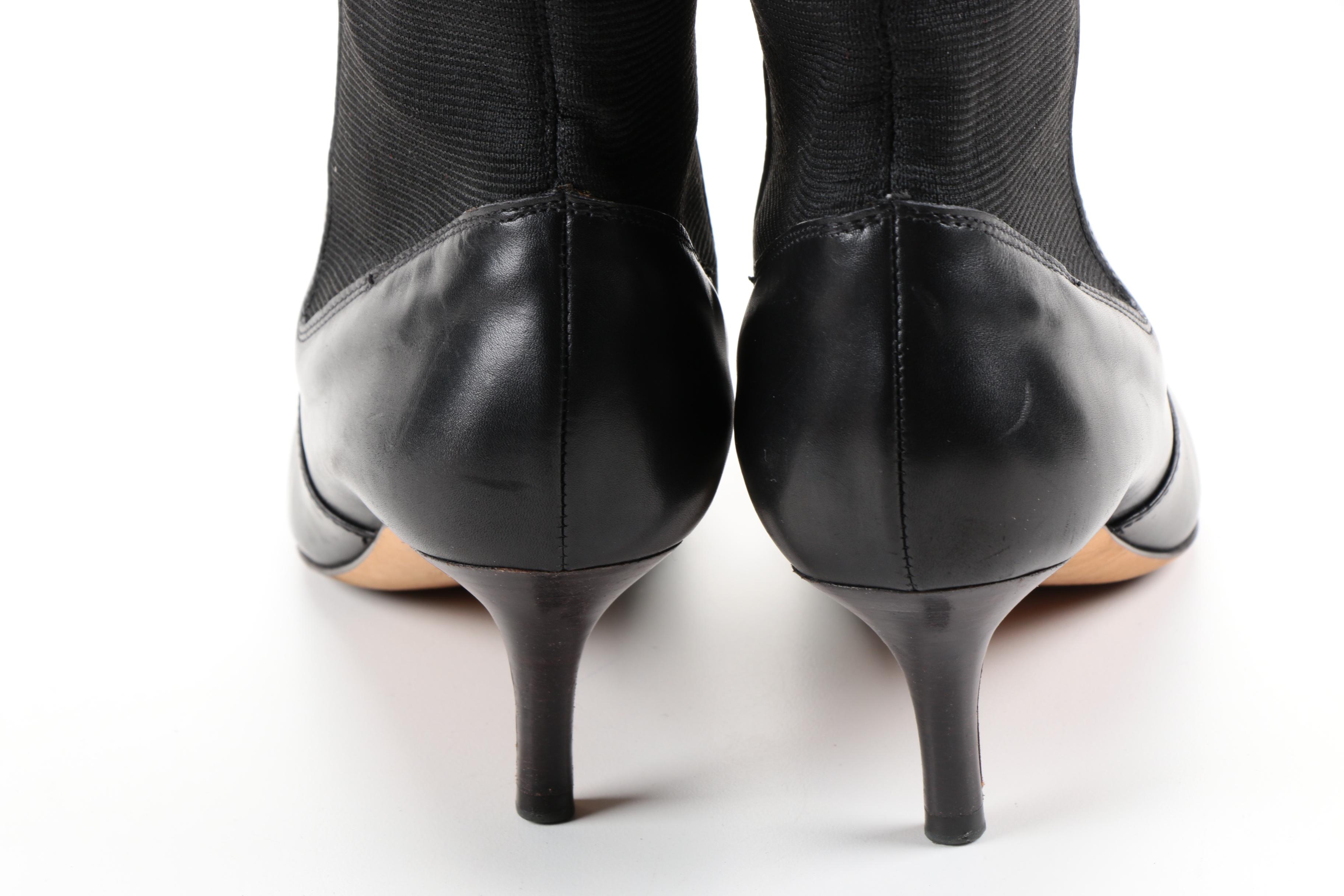 YSL Black Leather Boots