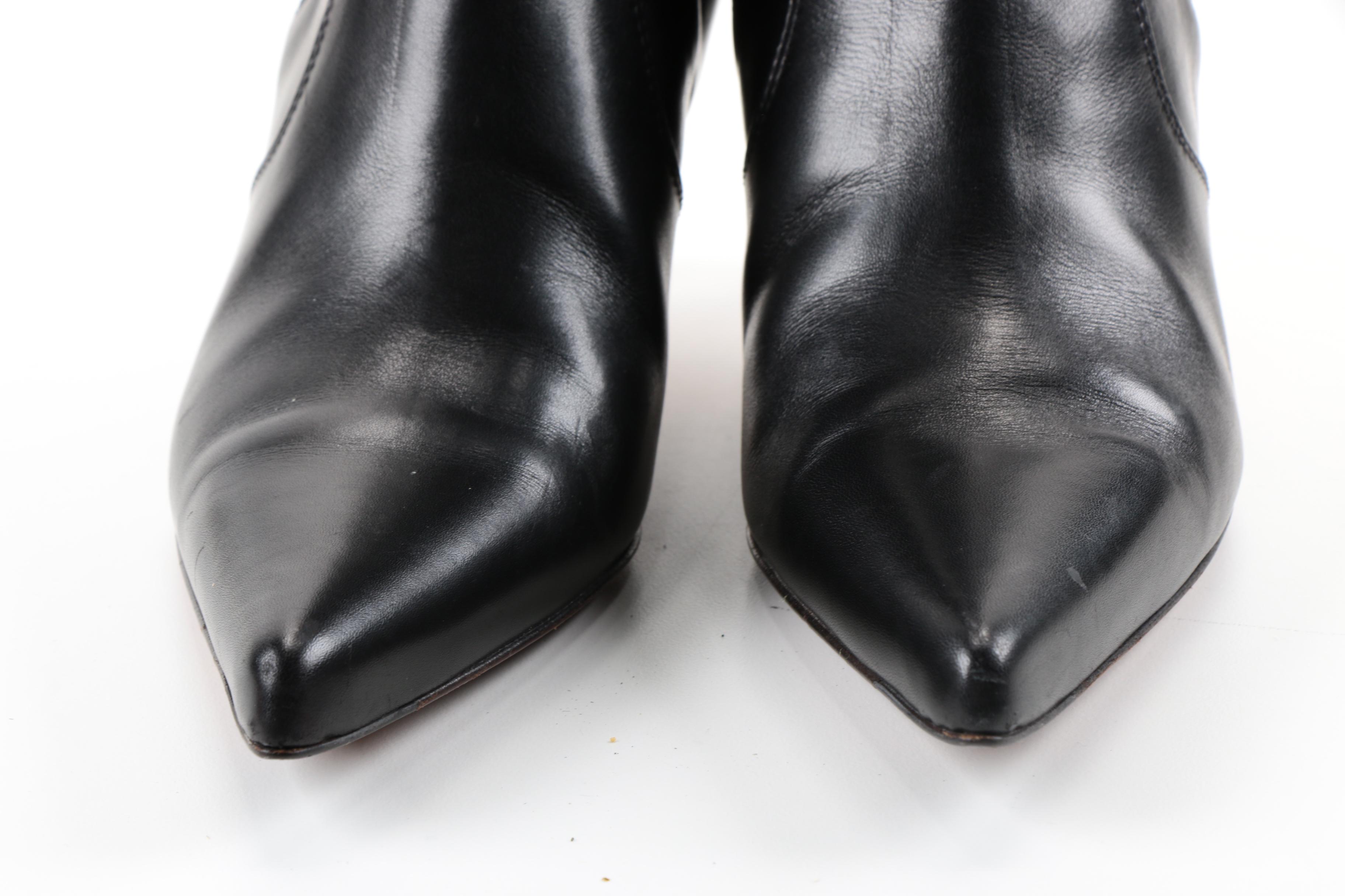 YSL Black Leather Boots