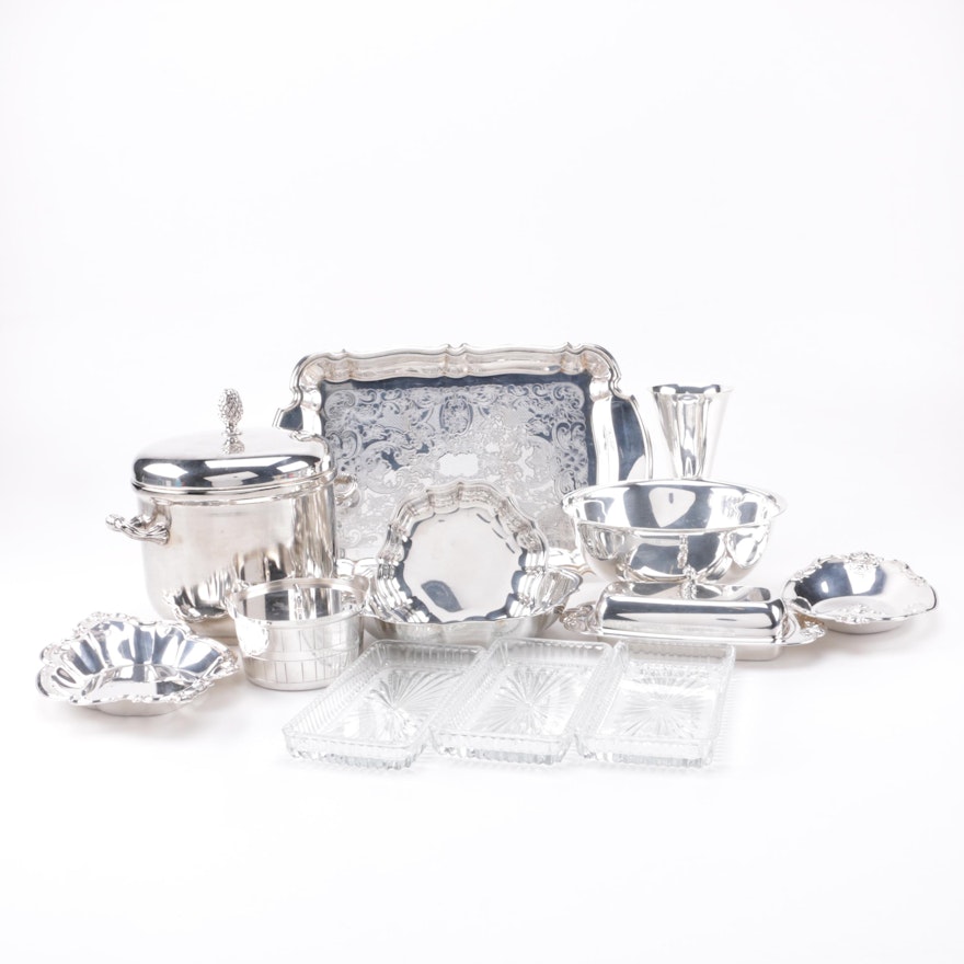 Mixed Collection of Silver Plate Servingware Including Gorham