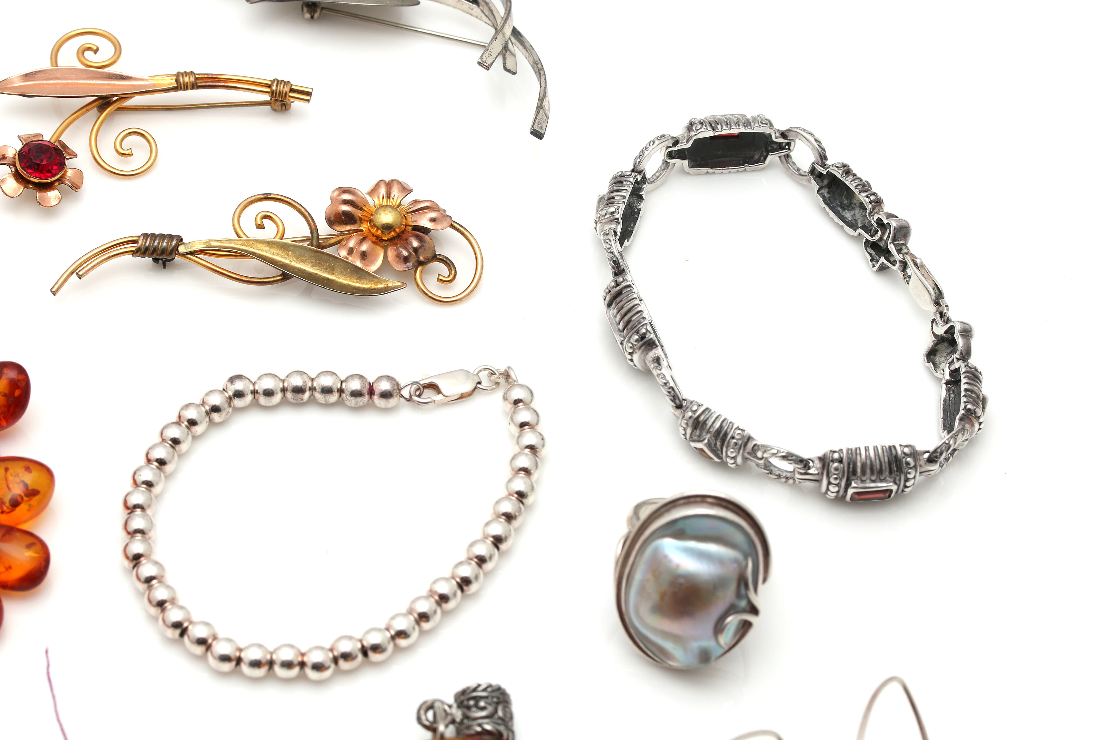 Assorted Sterling Silver and Signed Costume Jewelry