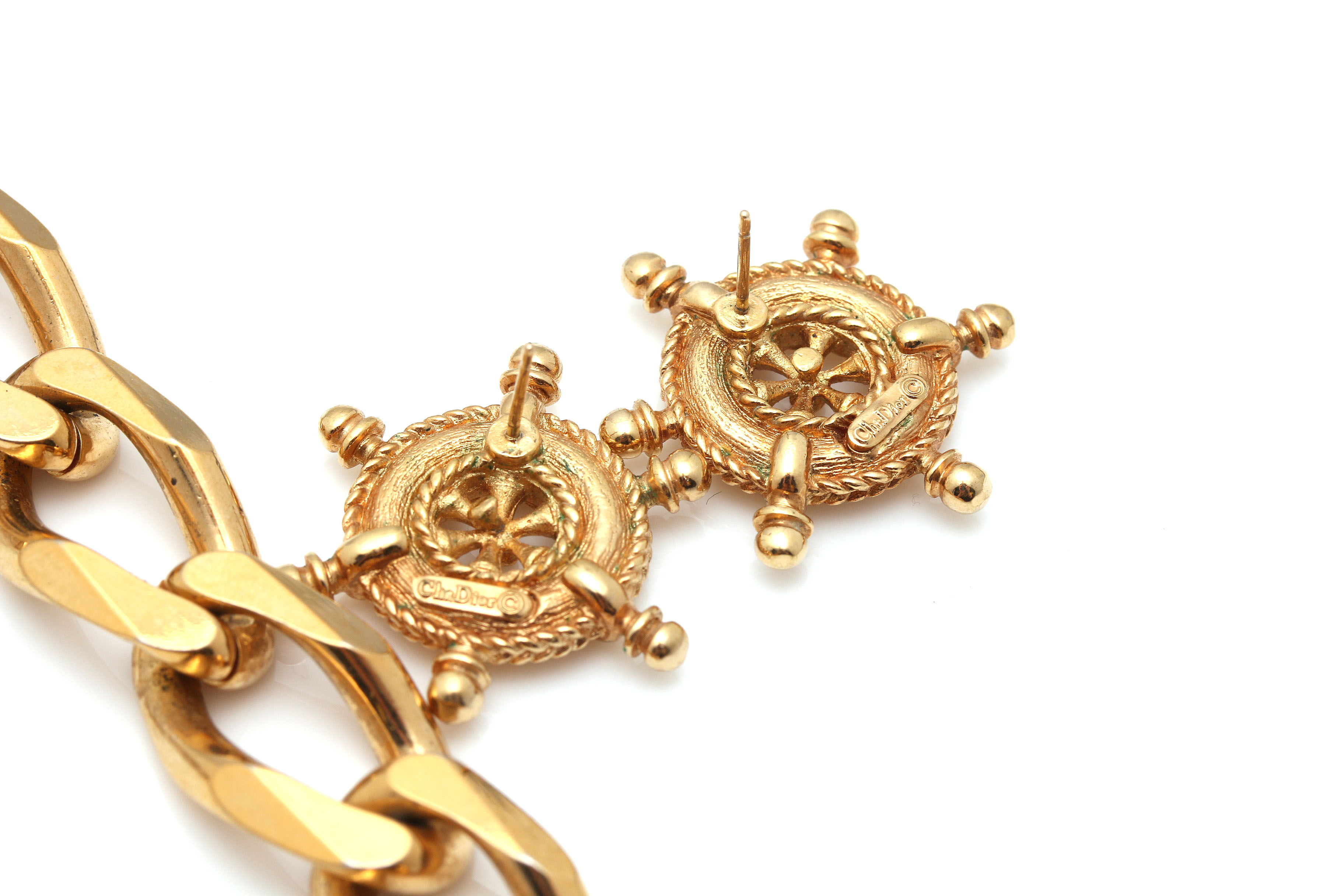 Gold Tone Costume Jewelry Featuring Givenchy and Christian Dior