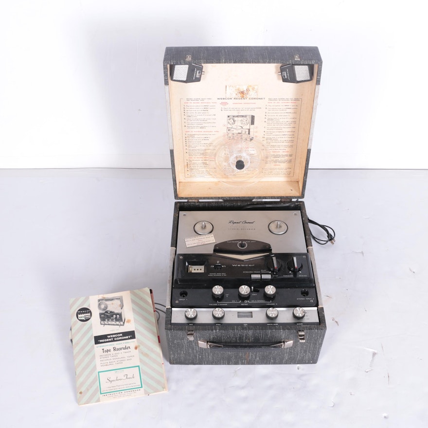 Vintage Webcor Regent Coronet Reel-to-Reel Stereo Tape Recorder