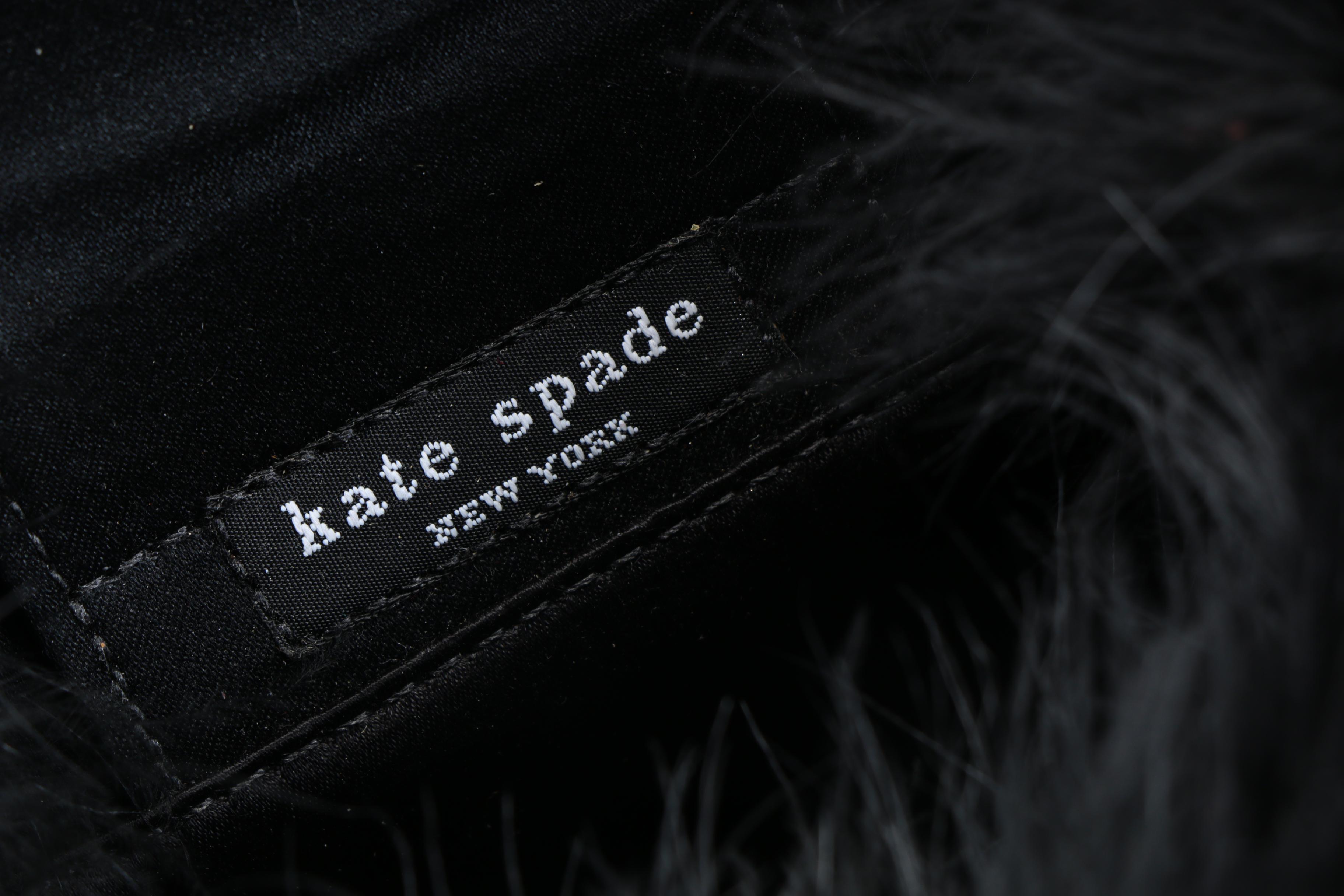 Kate Spade Satin and Feather Trim Handbag