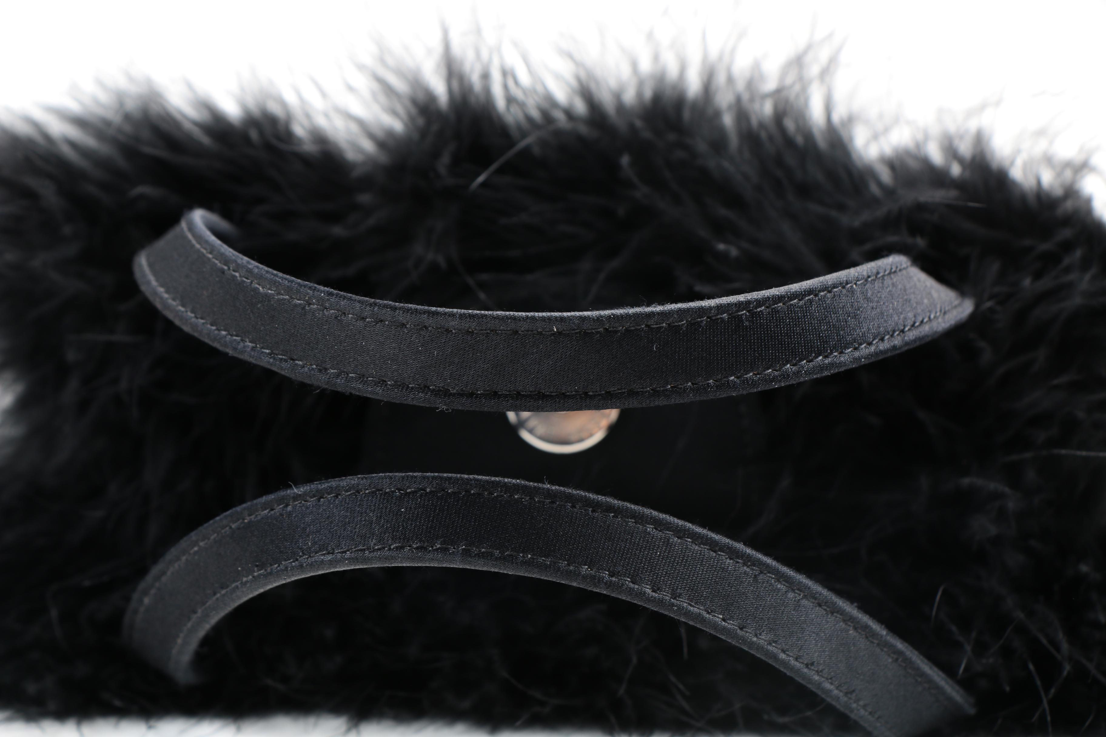 Kate Spade Satin and Feather Trim Handbag