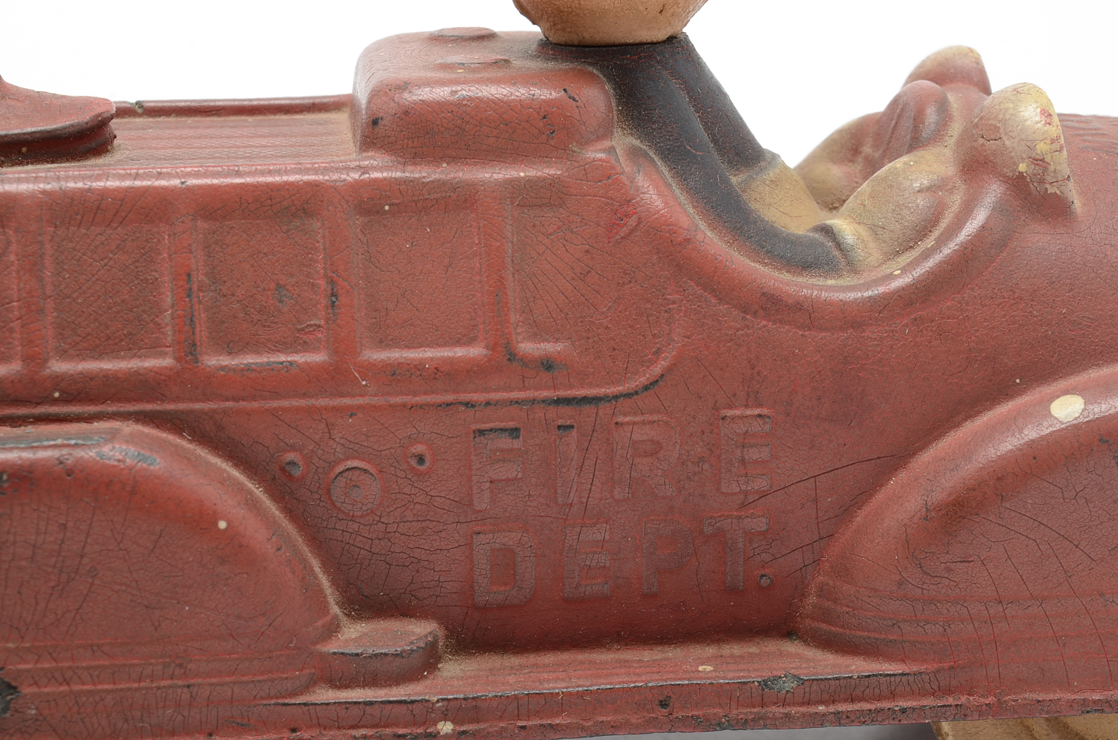 Vintage Mickey Mouse Rubber Fire Truck Toy