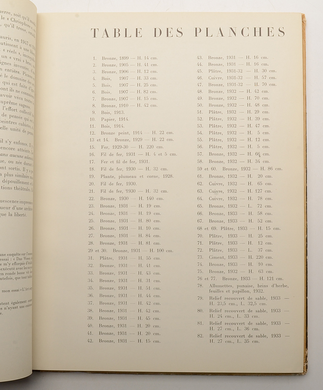 Vintage French Print "Les Sculptures de Picasso" Book