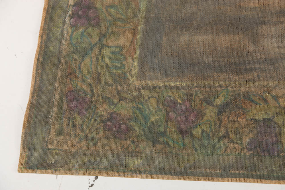 Jacques Lamy Oil Paining on Burlap Tapestry of Adam and Eve