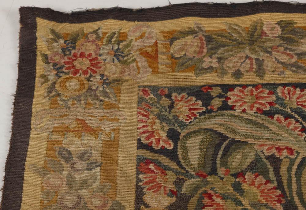 Jacques Lamy Needlepoint Tapestry of a Floral Composition