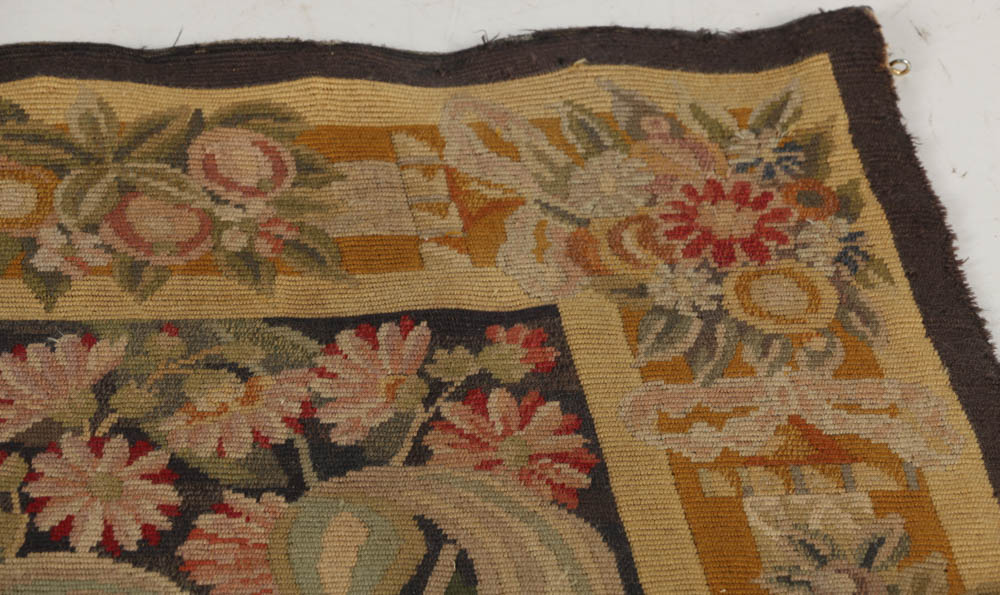 Jacques Lamy Needlepoint Tapestry of a Floral Composition