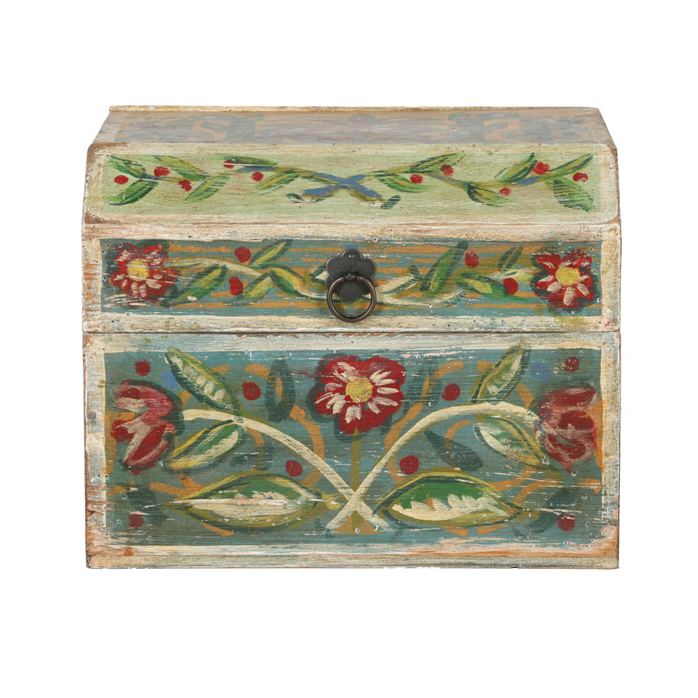 Jacques Lamy Wooden Box with Floral Design
