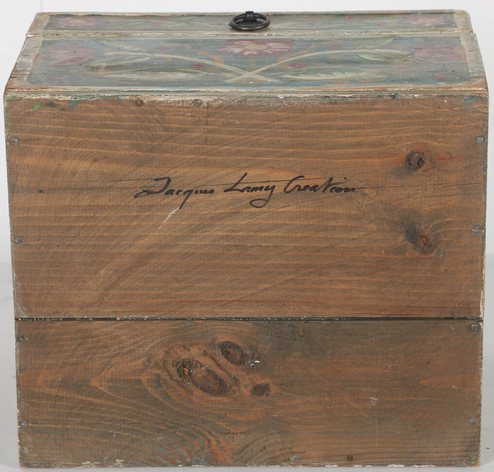 Jacques Lamy Wooden Box with Floral Design
