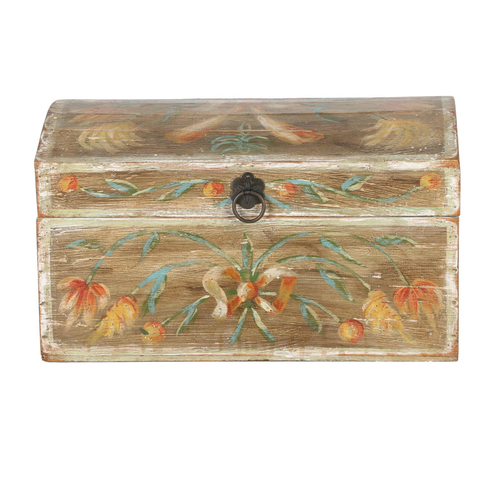 Jacques Lamy Wooden Box with Floral Design