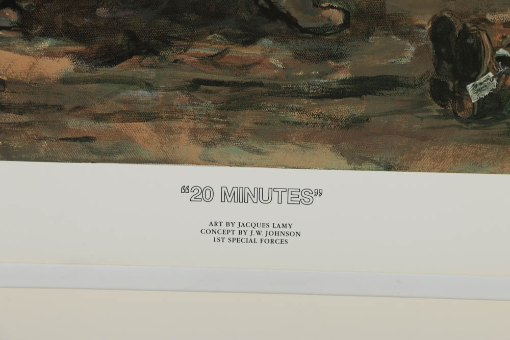 Collection of Jacques Lamy Offset Lithographs on Paper of War Scenes