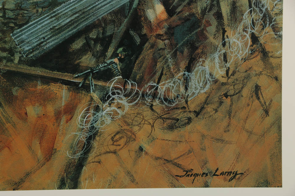 Collection of Jacques Lamy Offset Lithographs on Paper of War Scenes