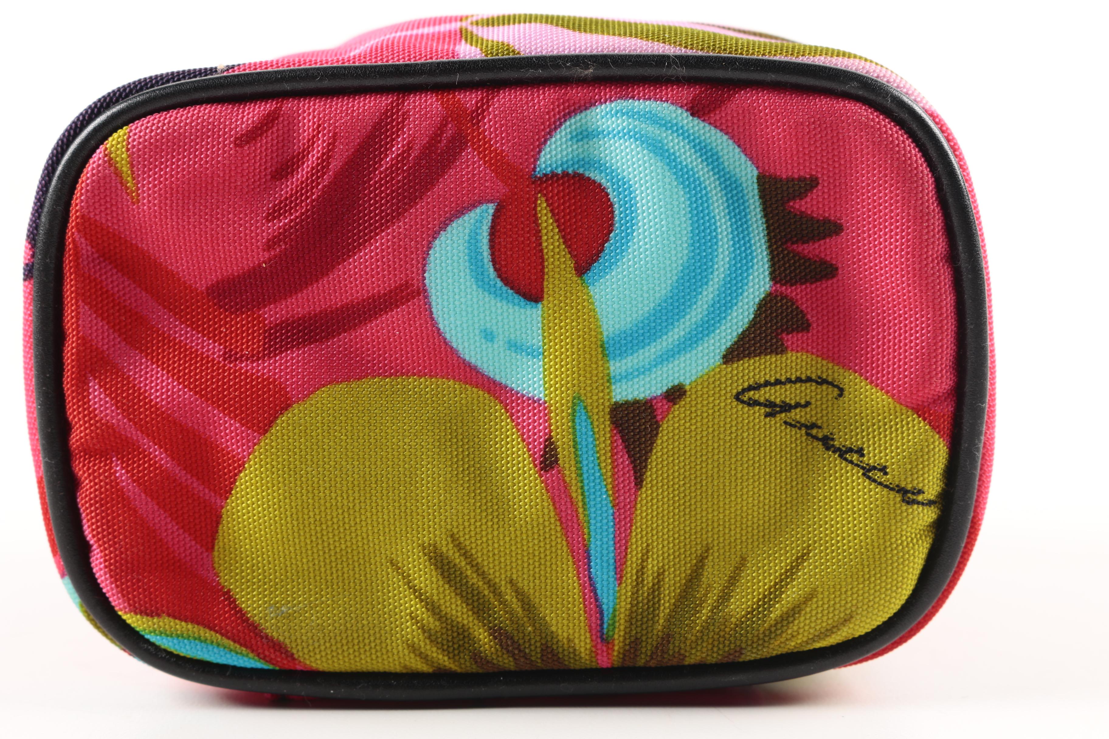 Gucci Floral Print Canvas Travel Bag