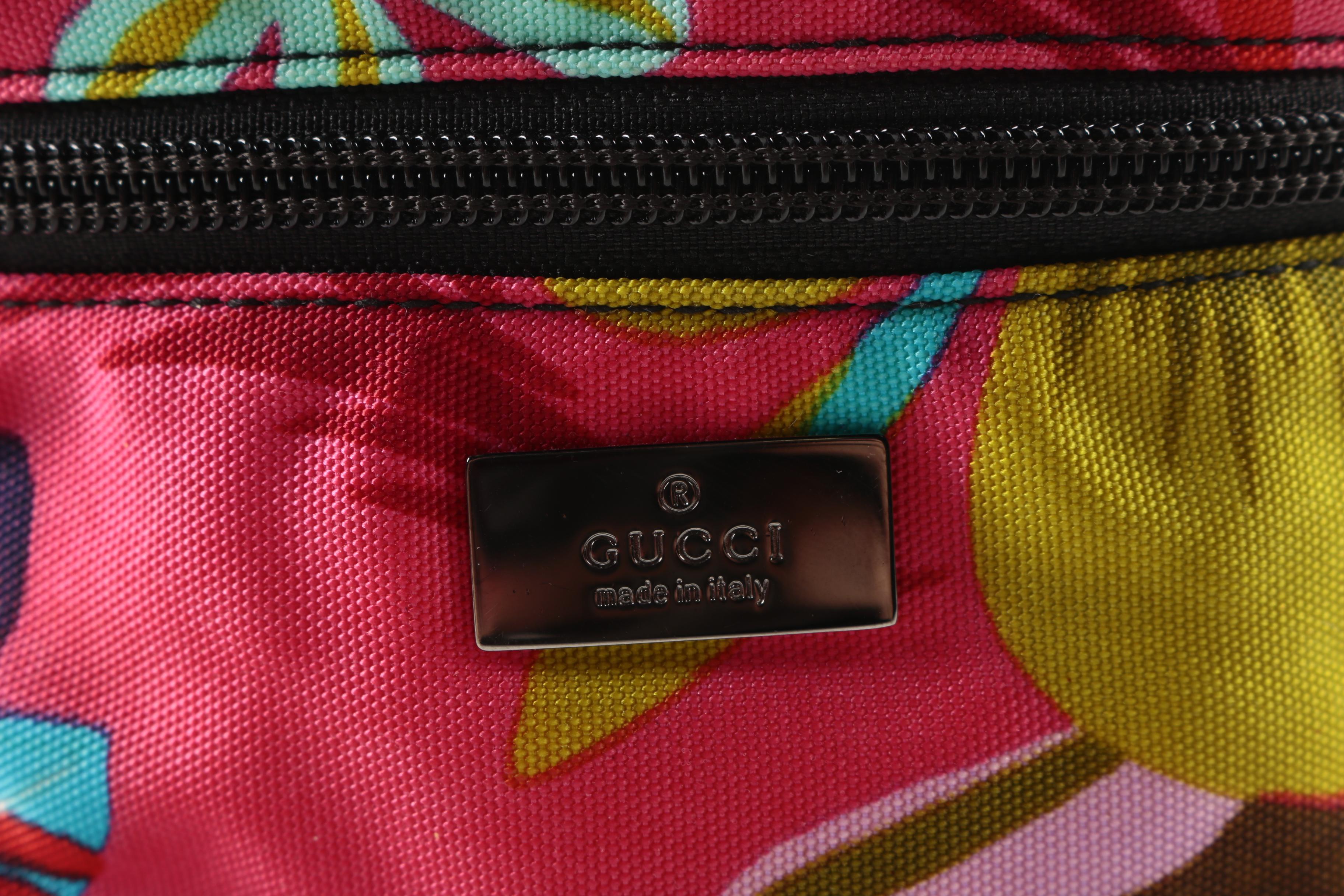 Gucci Floral Print Canvas Travel Bag