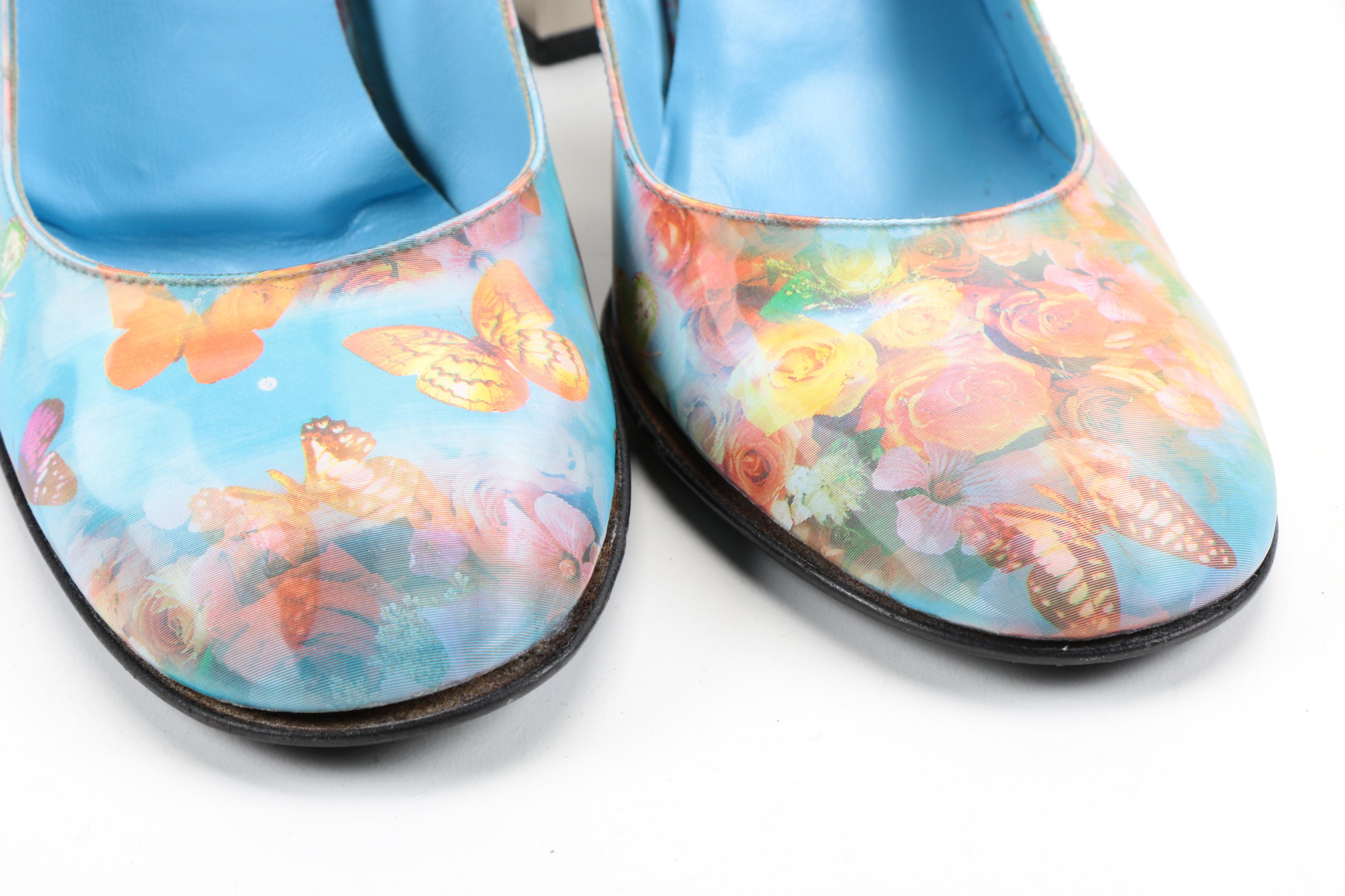 Dolce & Gabbana Butterfly Holographic Slingbacks