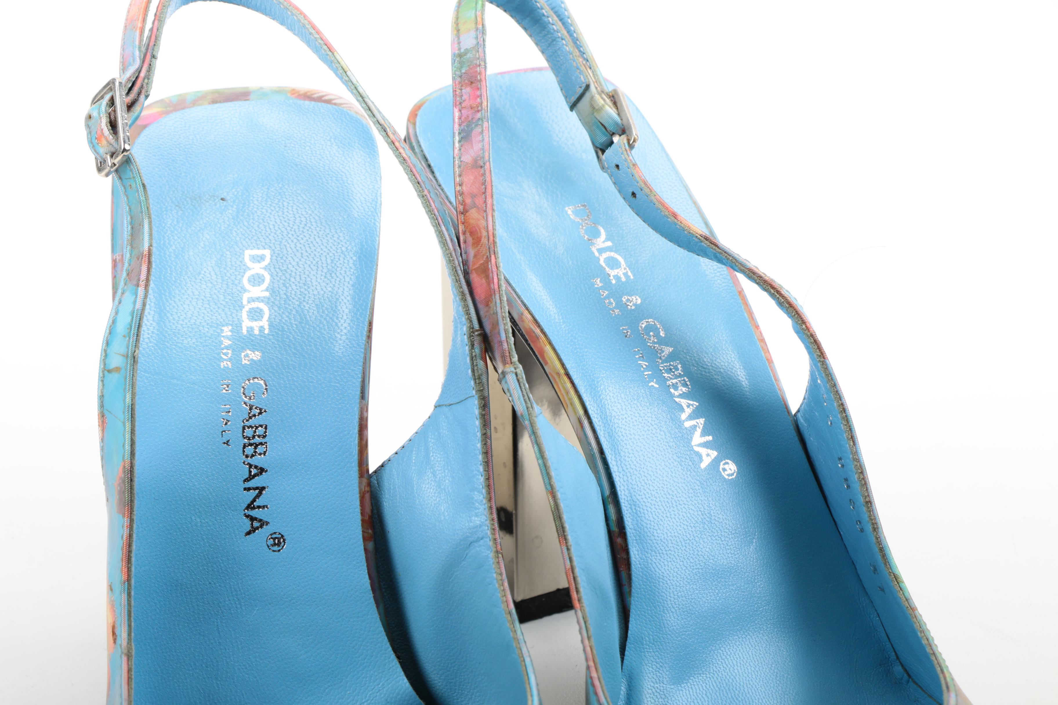 Dolce & Gabbana Butterfly Holographic Slingbacks