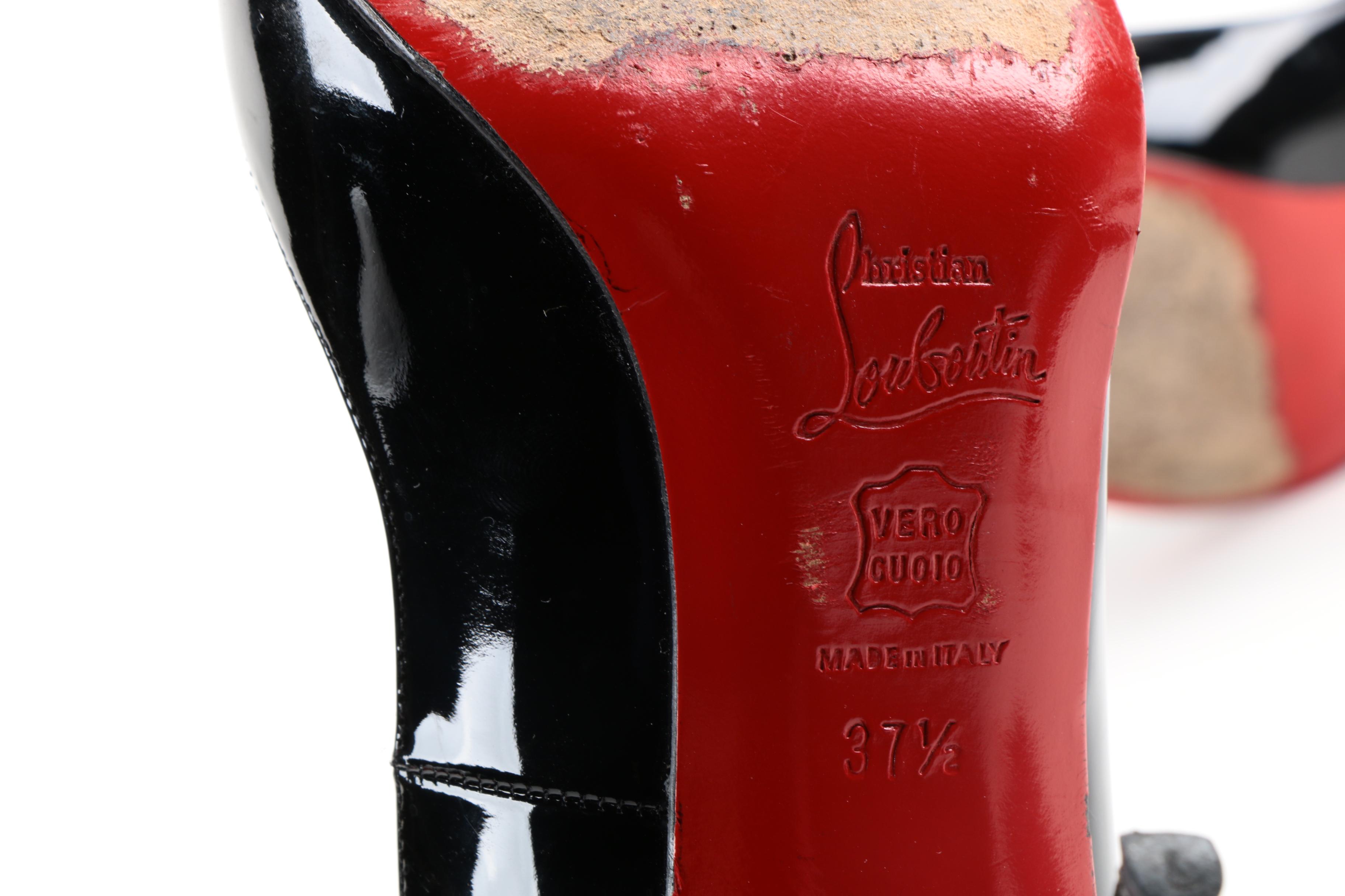 Women's Christian Louboutin Peep-Toe Pumps