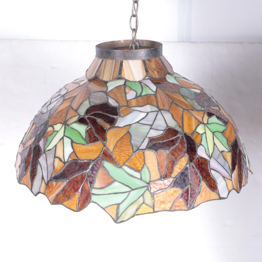 Tiffany Style Ceiling Light with Stained Glass Style Acrylic Shade