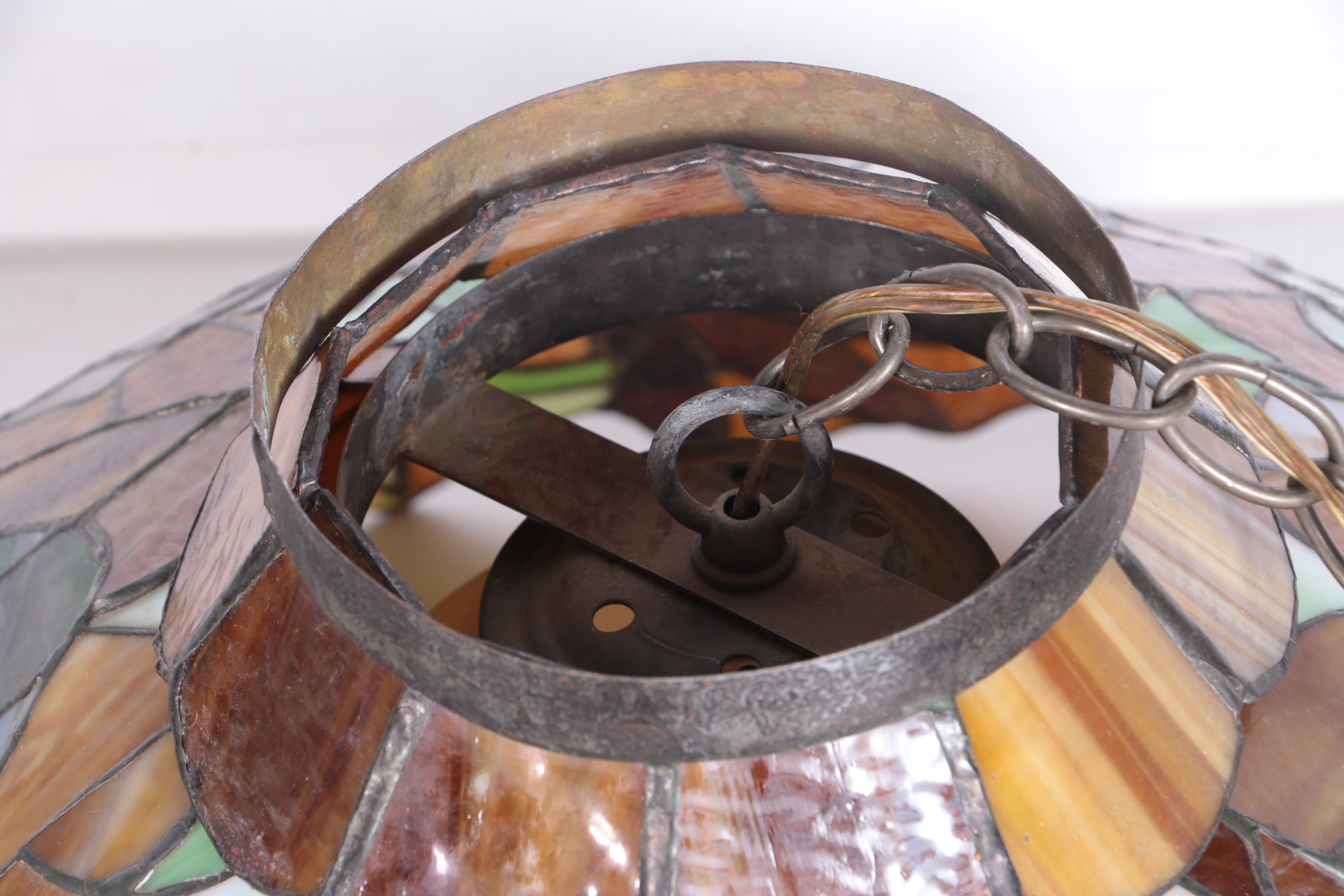 Tiffany Style Ceiling Light with Stained Glass Style Acrylic Shade