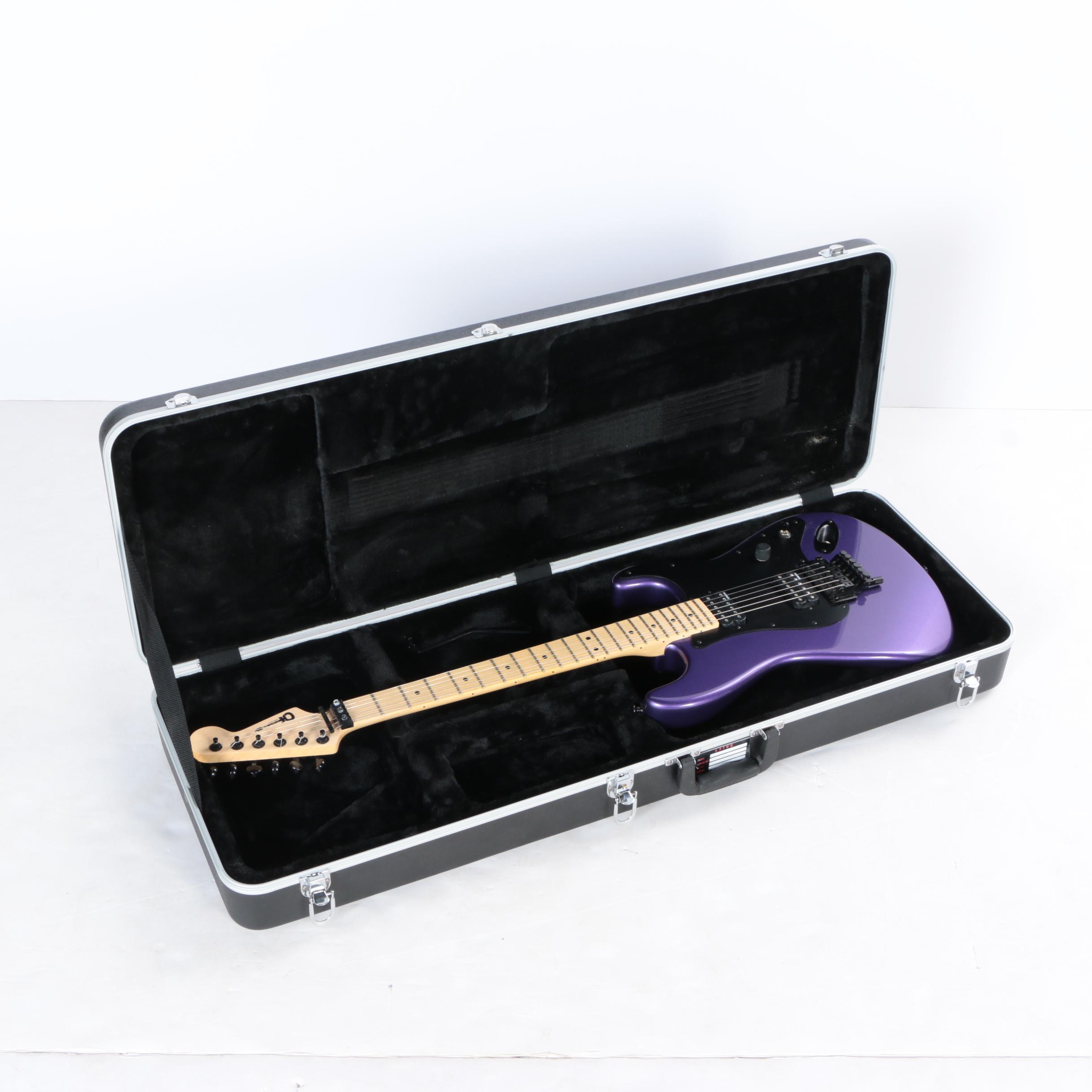 Charvel San Dimas Electric Guitar with Purple Sparkle Finish and Case
